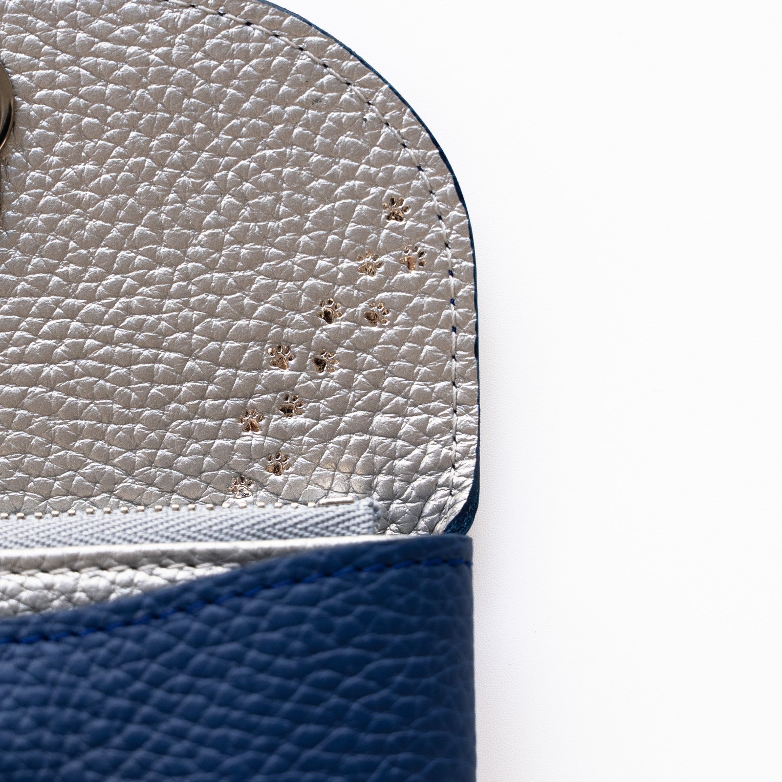 Limited Edition: Flap Wallet Fullunya Medium - Cuir Mash / Royal Blue x Silver