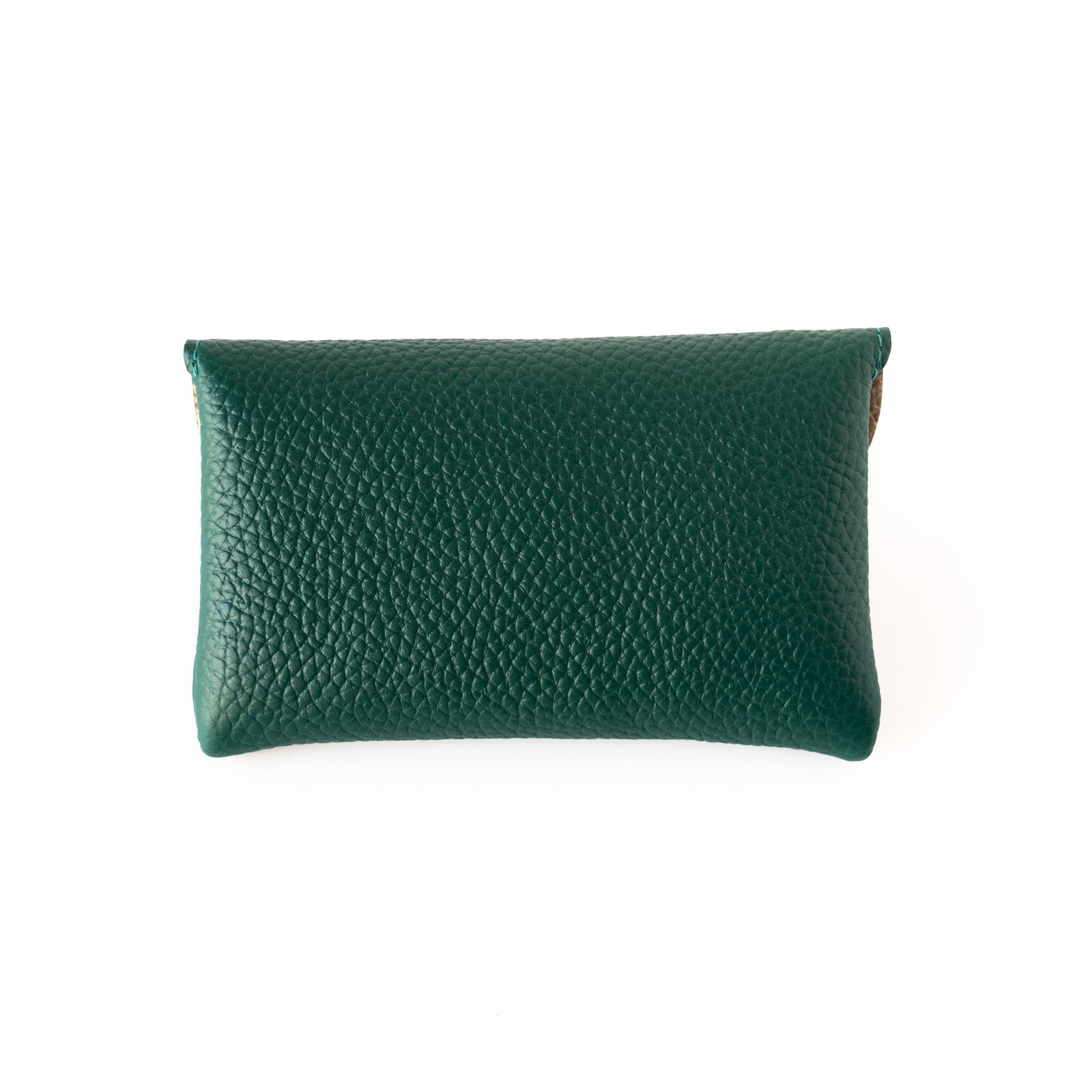 [Limited Color] Flap Wallet Frunja Medium Cuir Mash / Emerald x Champagne Gold