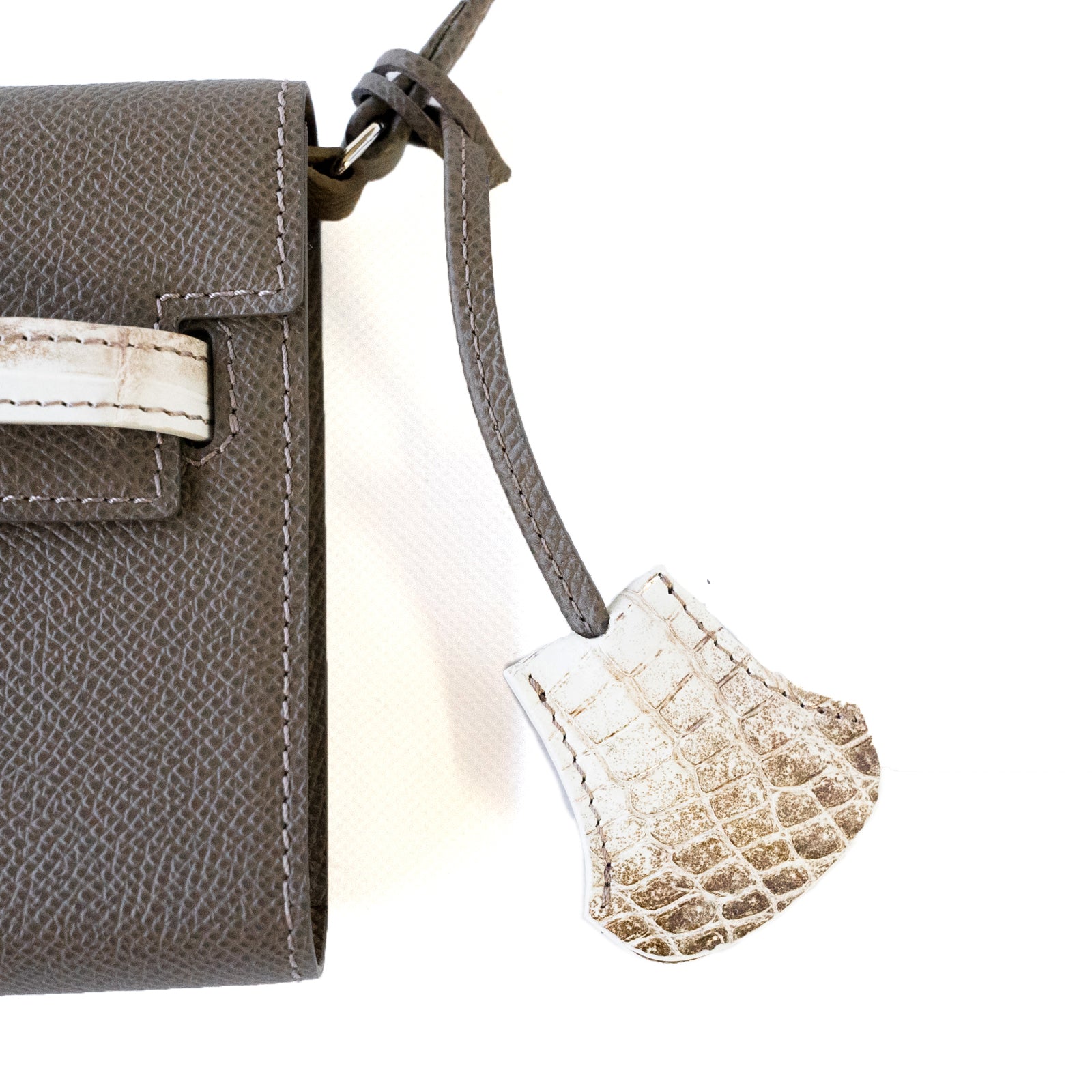[6th Anniversary Sale] Crochet Shoulder Wallet (Crocodile Combination) Epsom Leather
