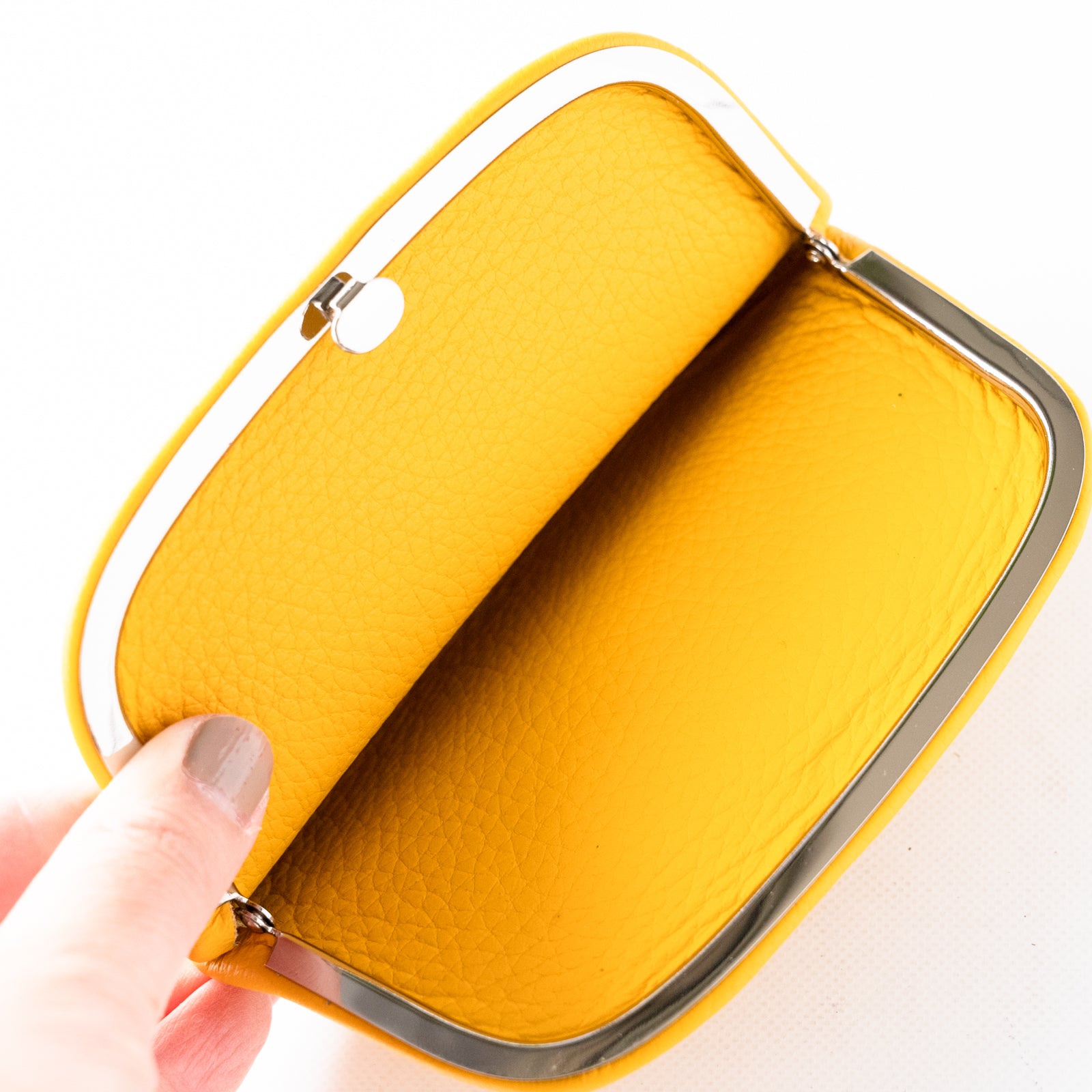 Purse Pouch M Cuir Mache / Jaune 