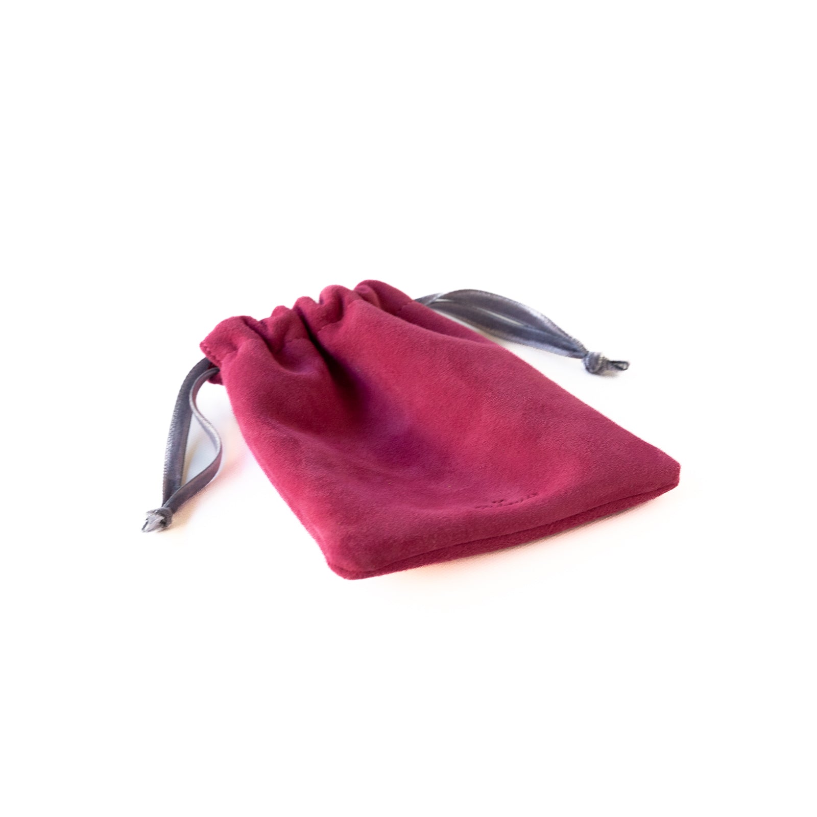 Mini drawstring pouch suede leather