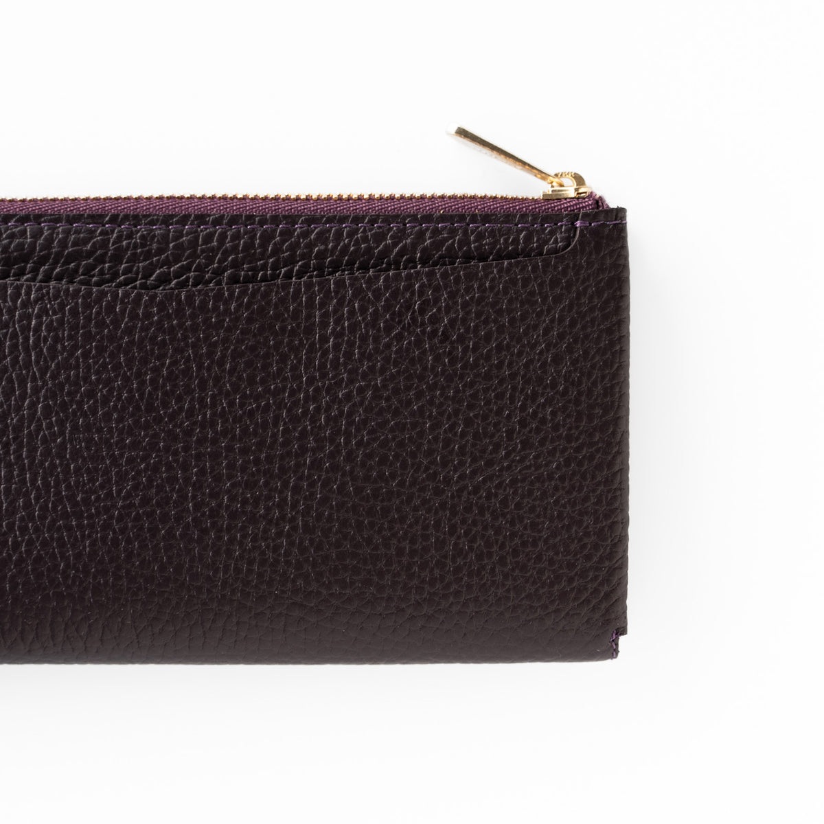 [Made to Order] Small Zip-Around Wallet “Nouvelle ZIP” / Résine (Purple)