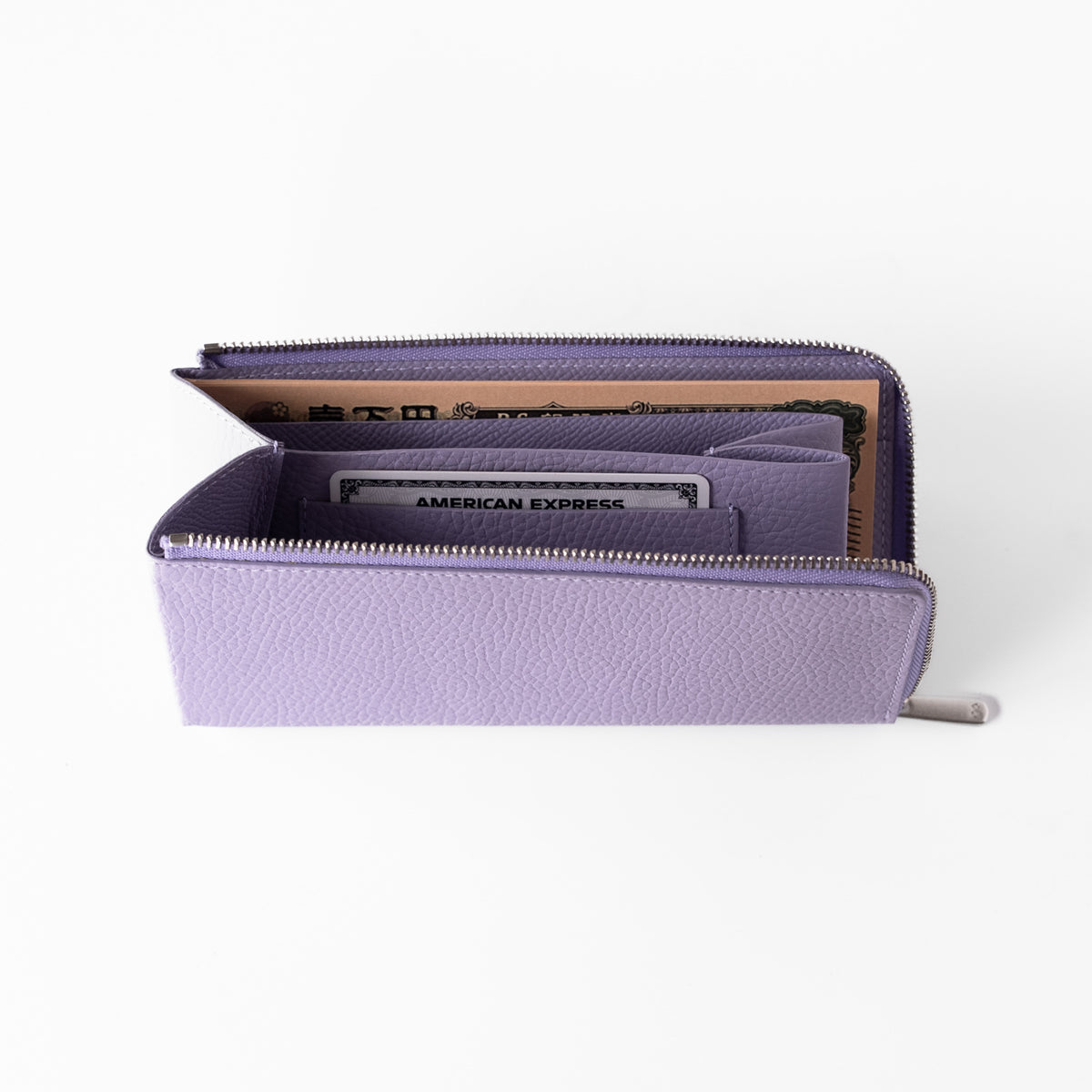 [Made to Order] Small Zip-Around Wallet “Nouvelle ZIP” / Lavender