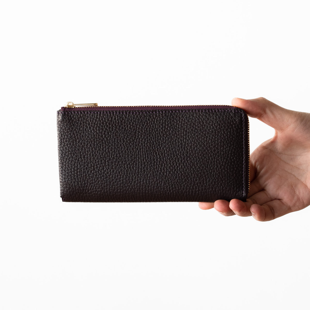 [Made to Order] Small Zip-Around Wallet “Nouvelle ZIP” / Résine (Purple)