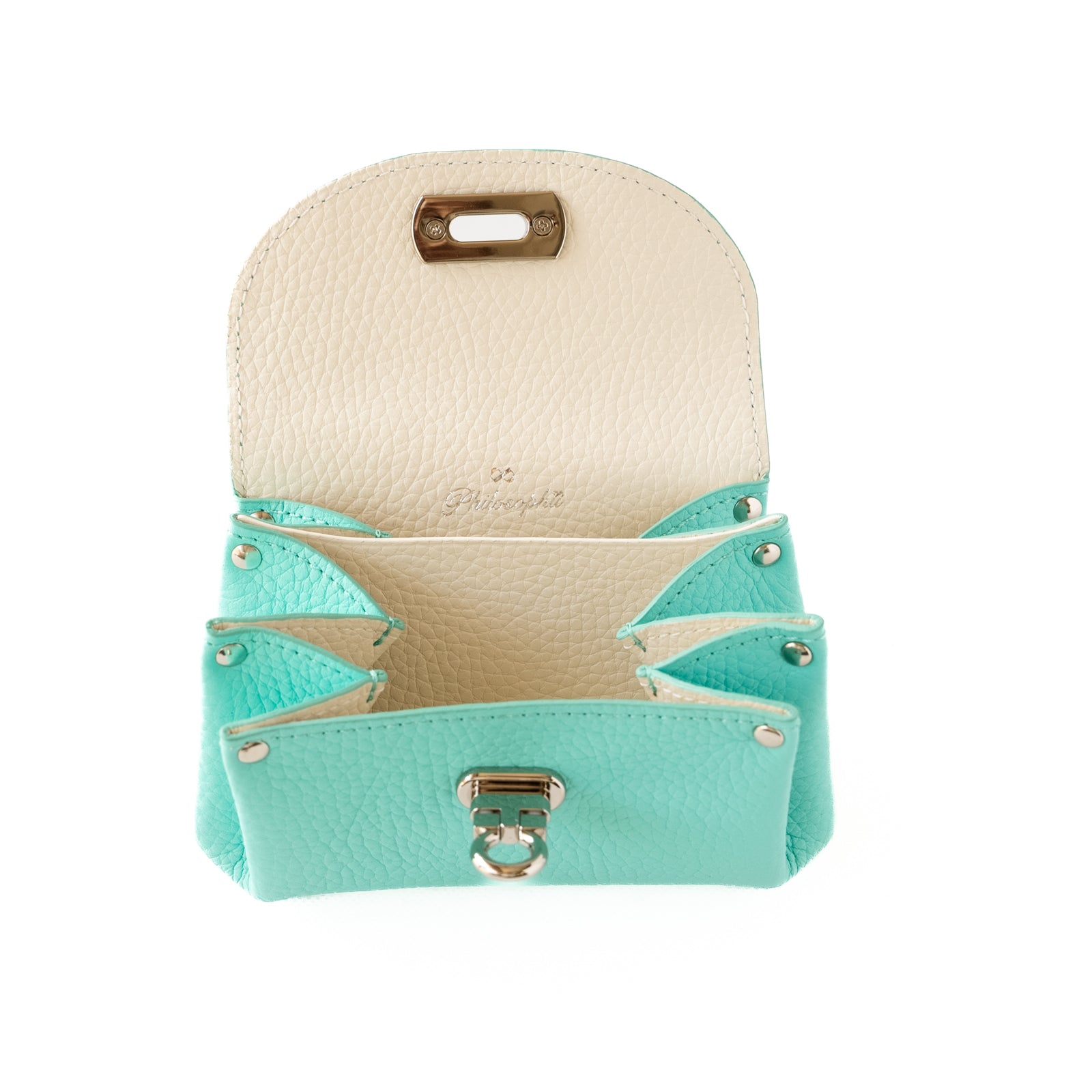 [Tiffany Blue / Back Color Order] Shell Pouch Taurillon Clemence