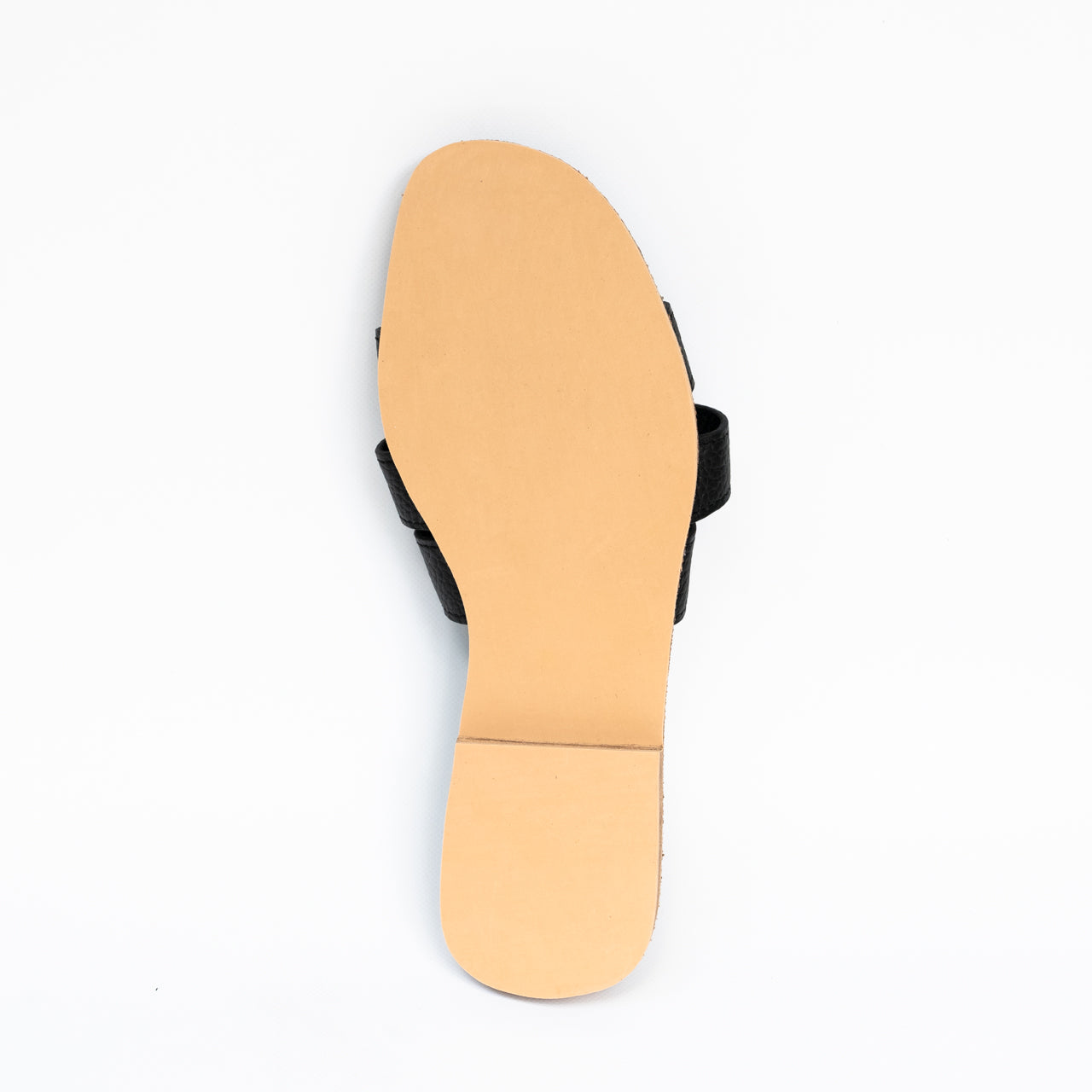 Leather flat sandals "Lupus" Cuir Mash/Black