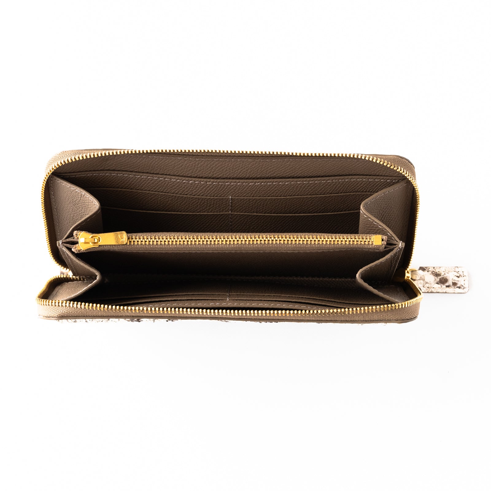 Round zipper long wallet 8 card Python