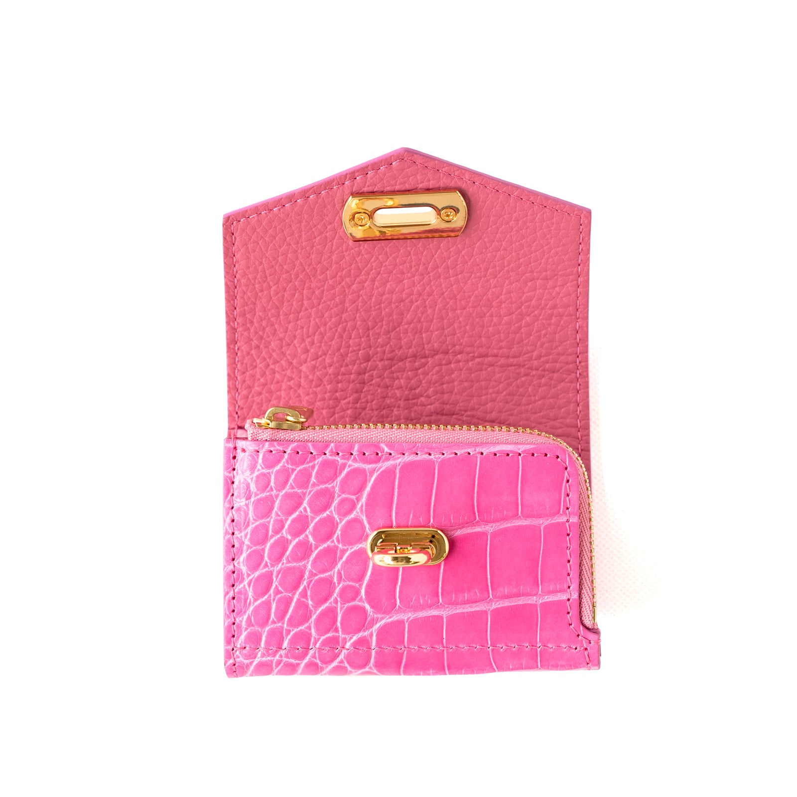 [Limited Item] Handy Wallet Opera Crocodile / Cherry Pink 