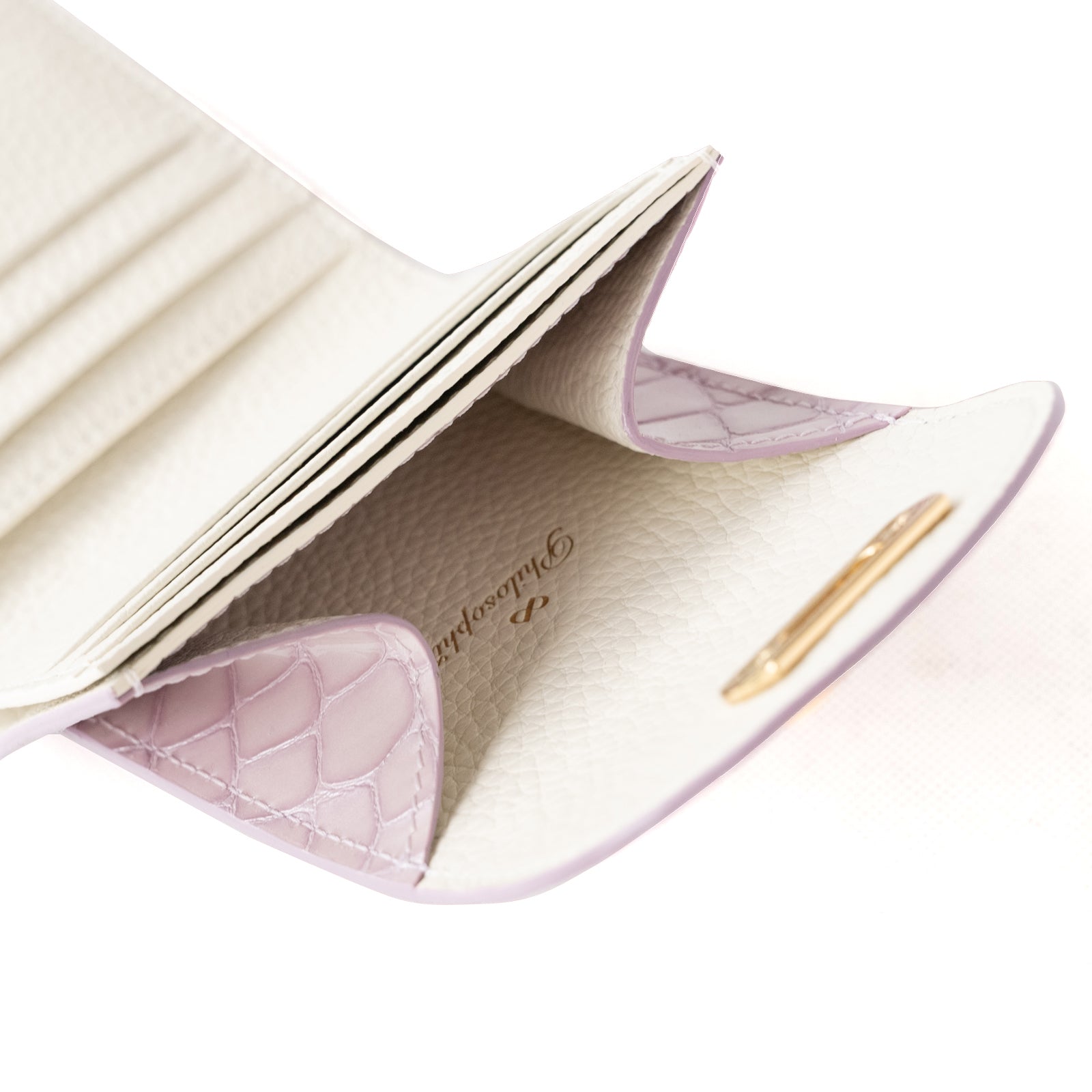 Bi-fold Wallet Eclair Chromer Leather / Lavender 