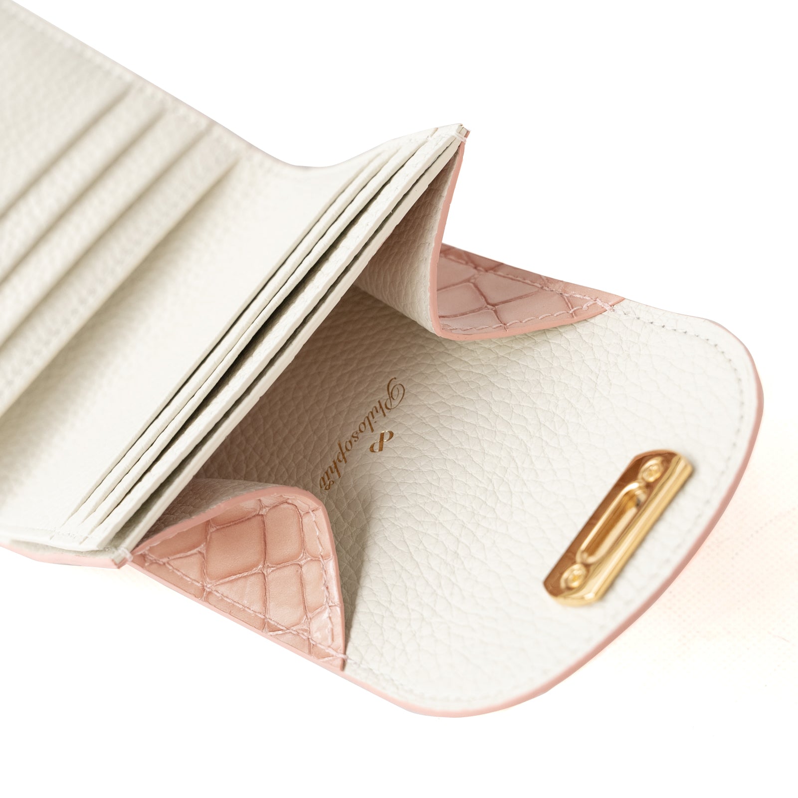 Bi-fold Wallet Eclair Chromer Leather / Peach Jelly