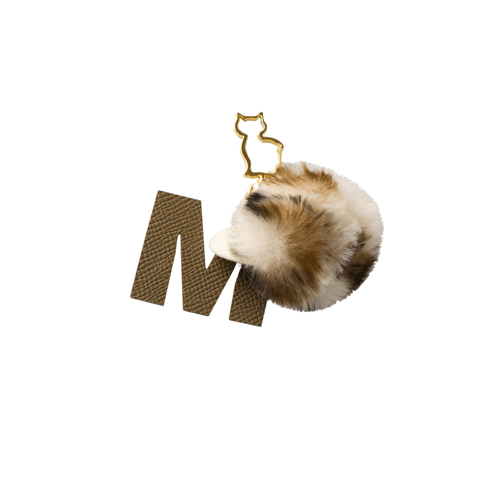 [12/21 (Sat) ~ 12/23 (Mon) 3-day limited order sale] Fluffy initial meow holder / Etoupe