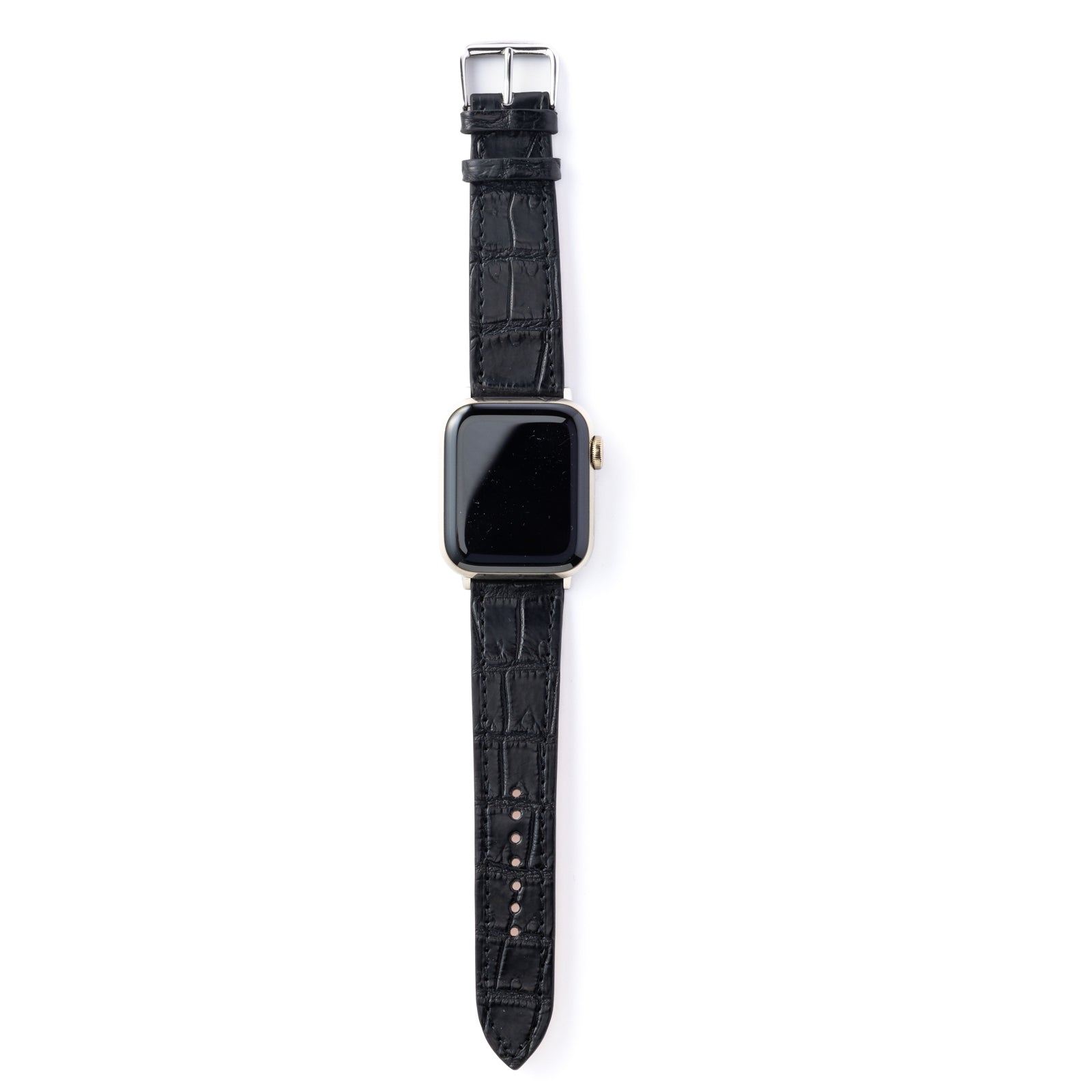 Apple Watch レザーベルト（44MM／40MM）クロコダイル
