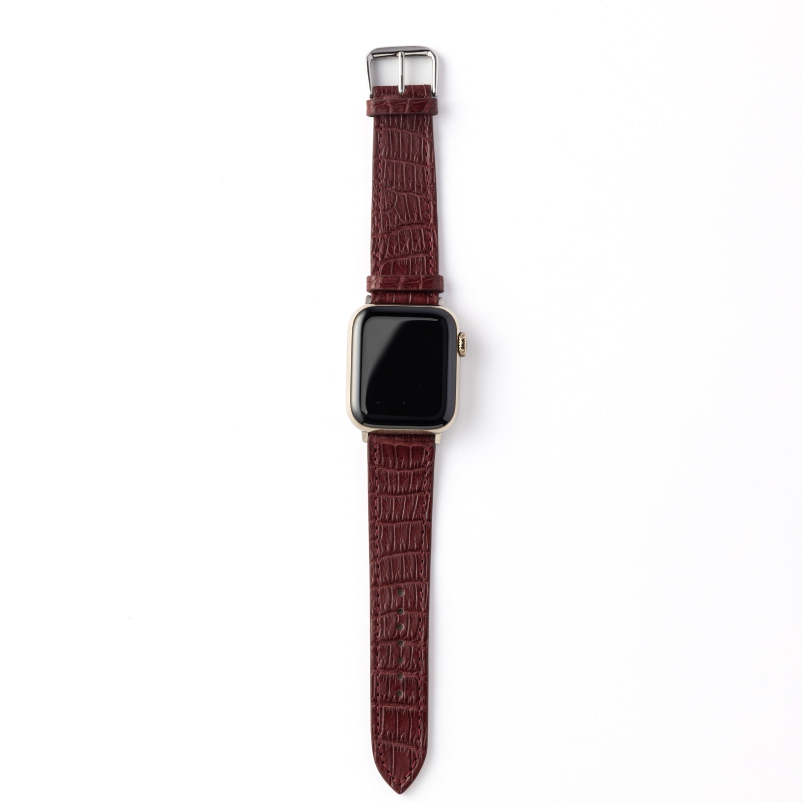 Apple Watch レザーベルト（44MM／40MM）クロコダイル