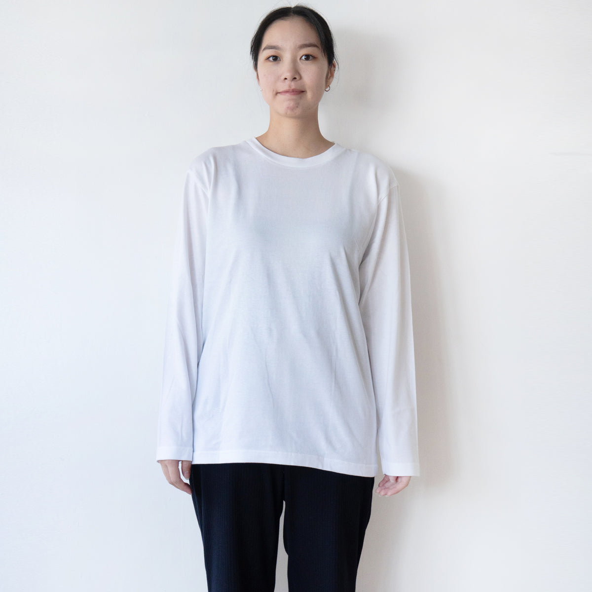 【受注生産：9/25(金)22:00〜27(日)】うちのこプリントロングTシャツ  /  ホワイト