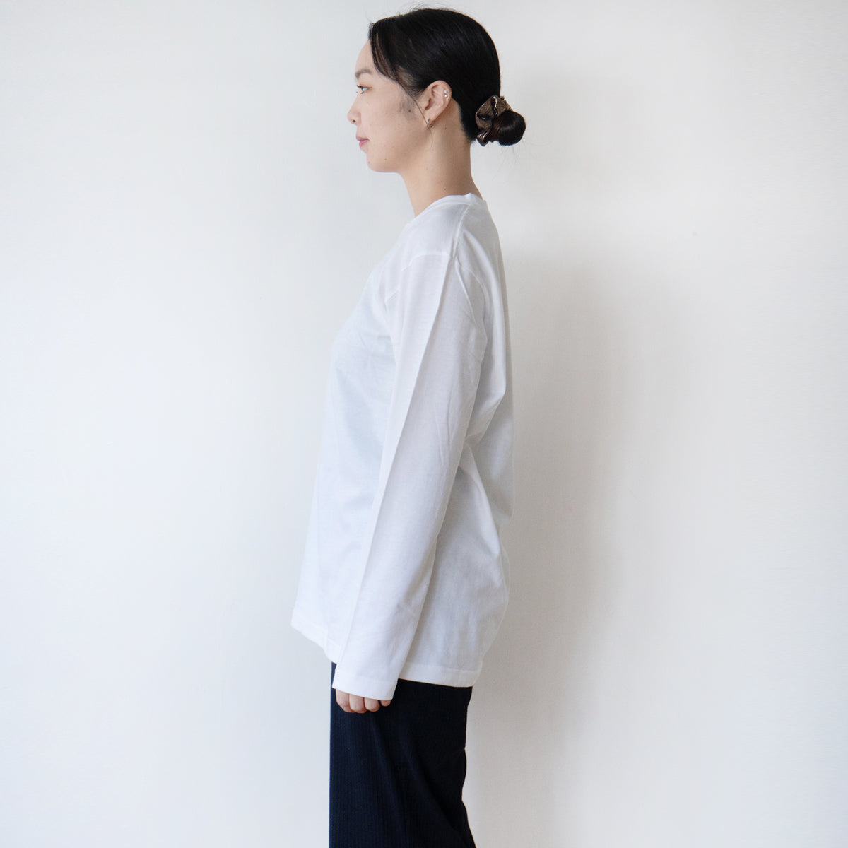 【受注生産：9/25(金)22:00〜27(日)】うちのこプリントロングTシャツ  /  ホワイト
