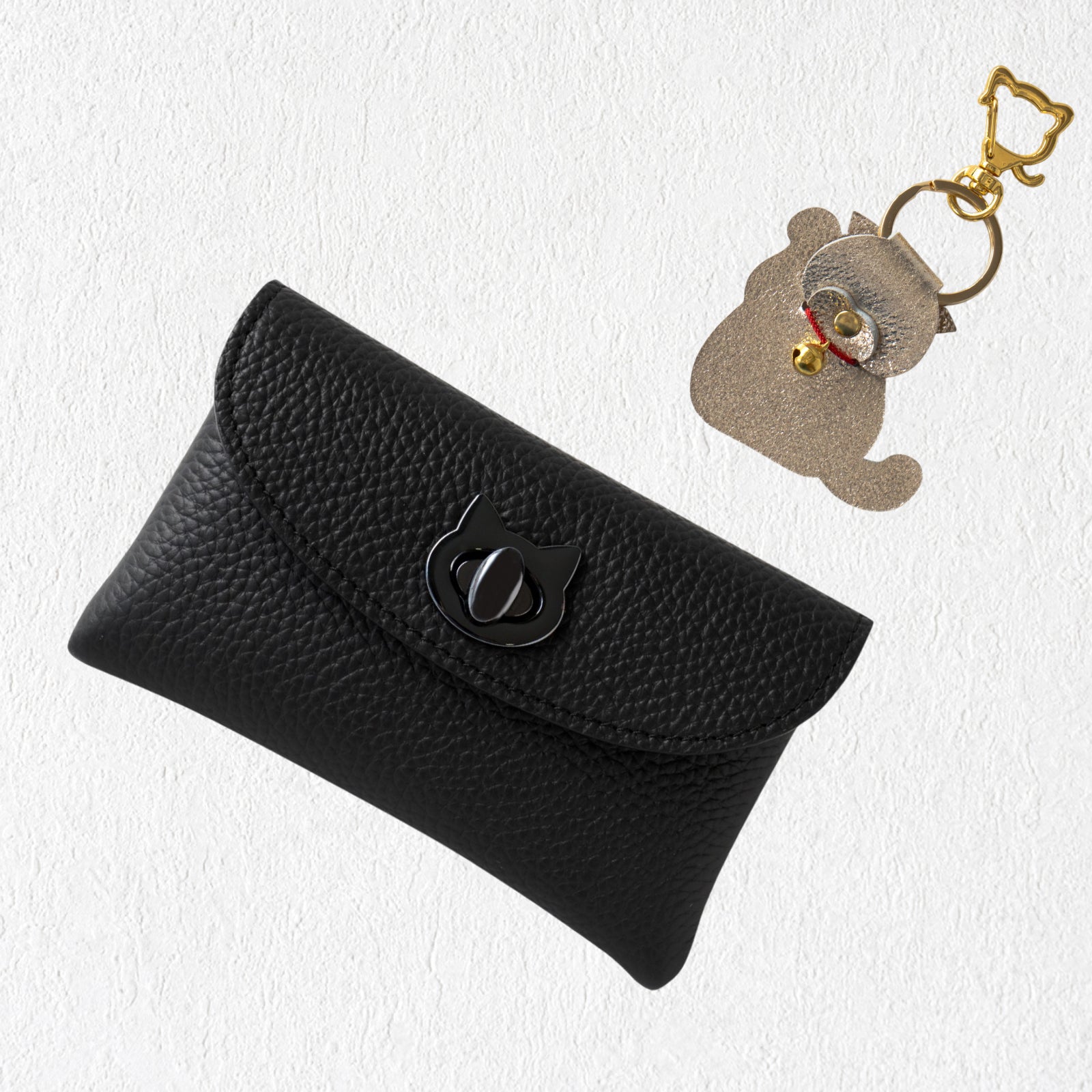 Frunya Medium Flap Wallet in Cuir Mache / Black [Choose your hardware]