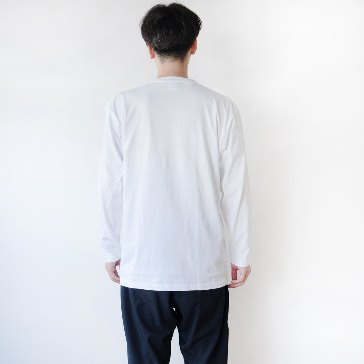 【受注生産：9/25(金)22:00〜27(日)】うちのこプリントロングTシャツ  /  ホワイト