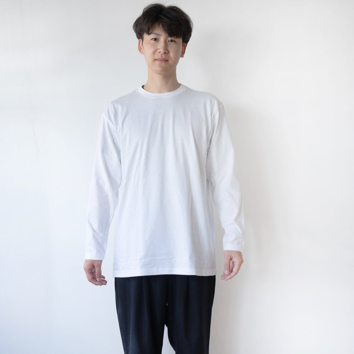 【受注生産：9/25(金)22:00〜27(日)】うちのこプリントロングTシャツ  /  ホワイト