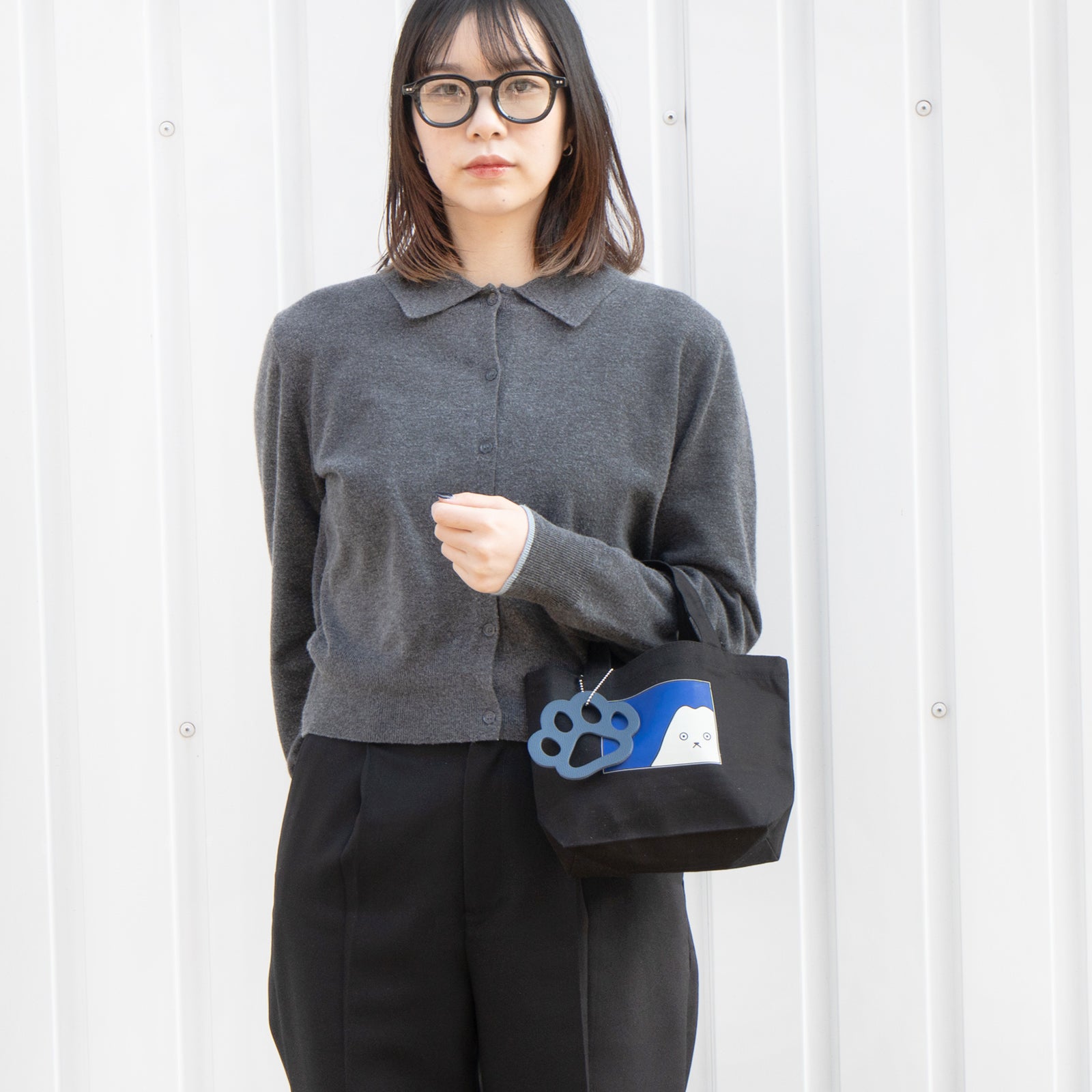 【期間限定：3月20日(金)22:00～22日(日)】にゃんぺんトートバッグ・S  [富士山にゃんぺん]  /  ブラック