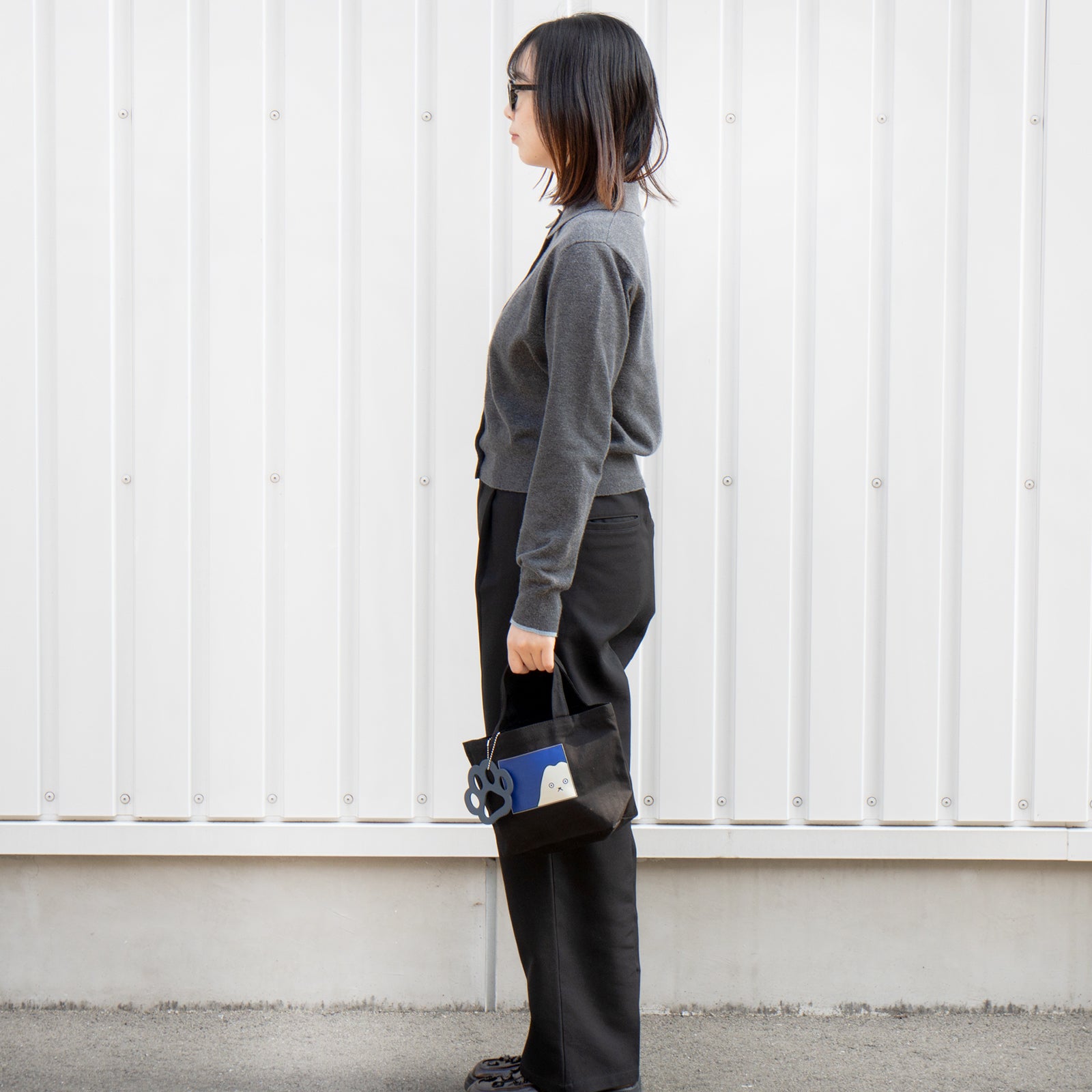 【期間限定：3月20日(金)22:00～22日(日)】にゃんぺんトートバッグ・S  [富士山にゃんぺん]  /  ブラック