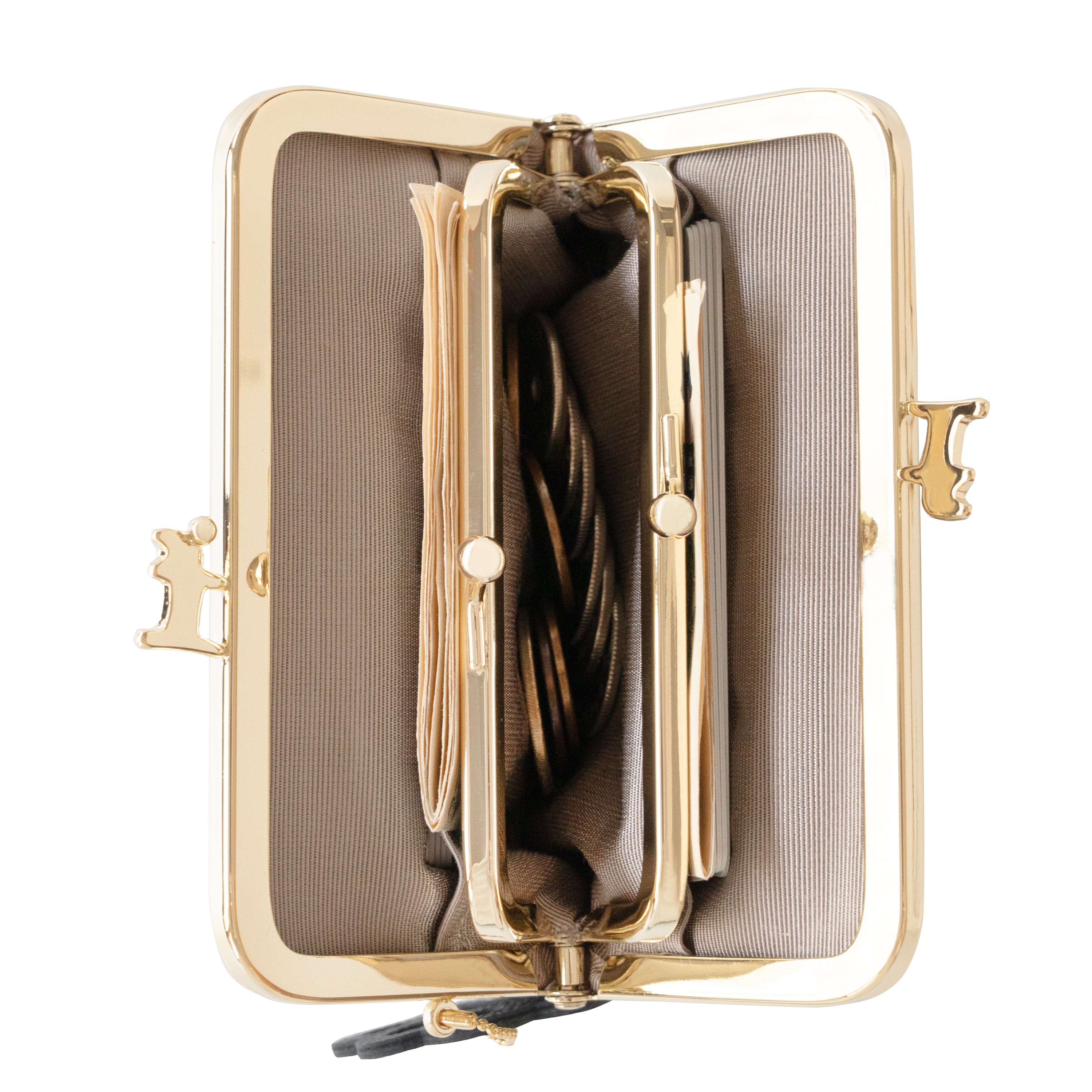 にゃまぐちウォレット　キュイール・マッシュ  /  ブラック