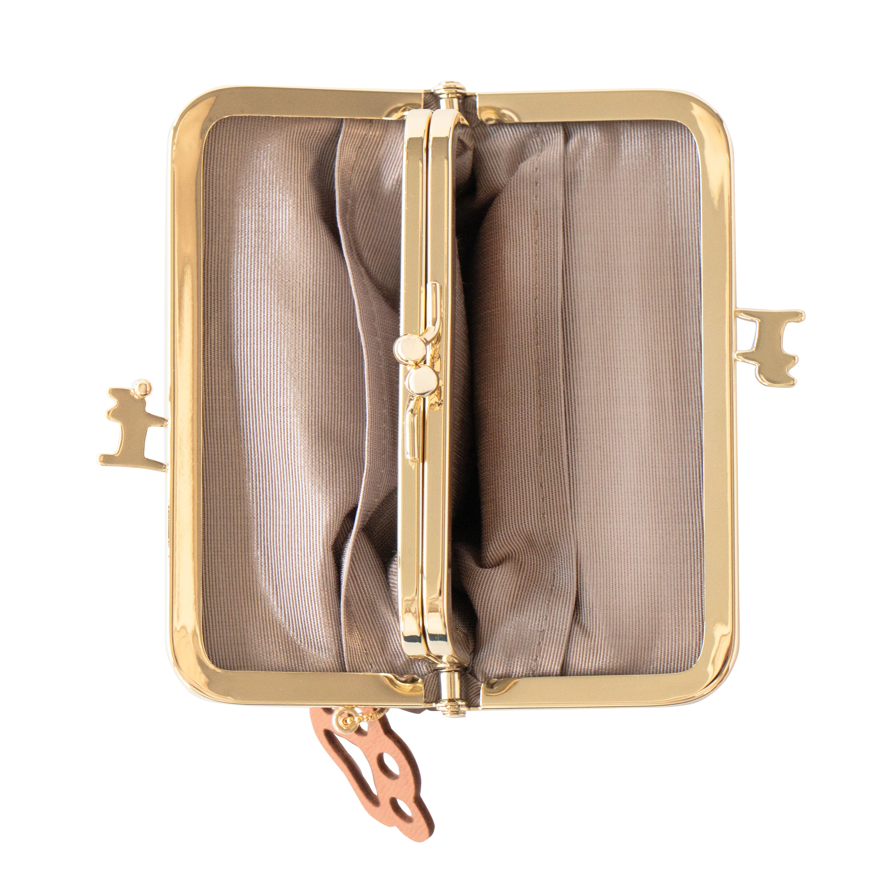 にゃまぐちウォレット　キュイール・マッシュ  / キャメル