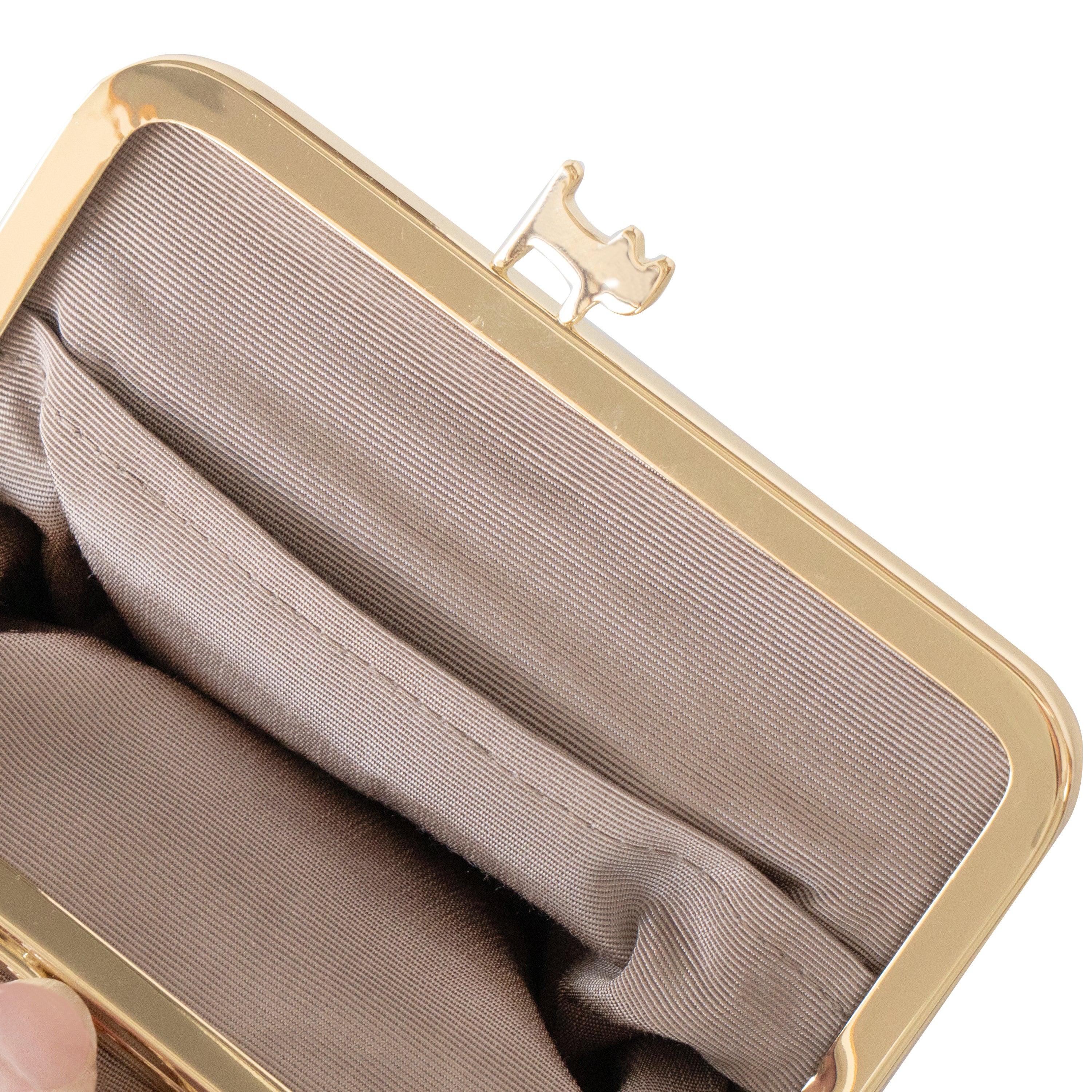 にゃまぐちウォレット　キュイール・マッシュ  / キャメル