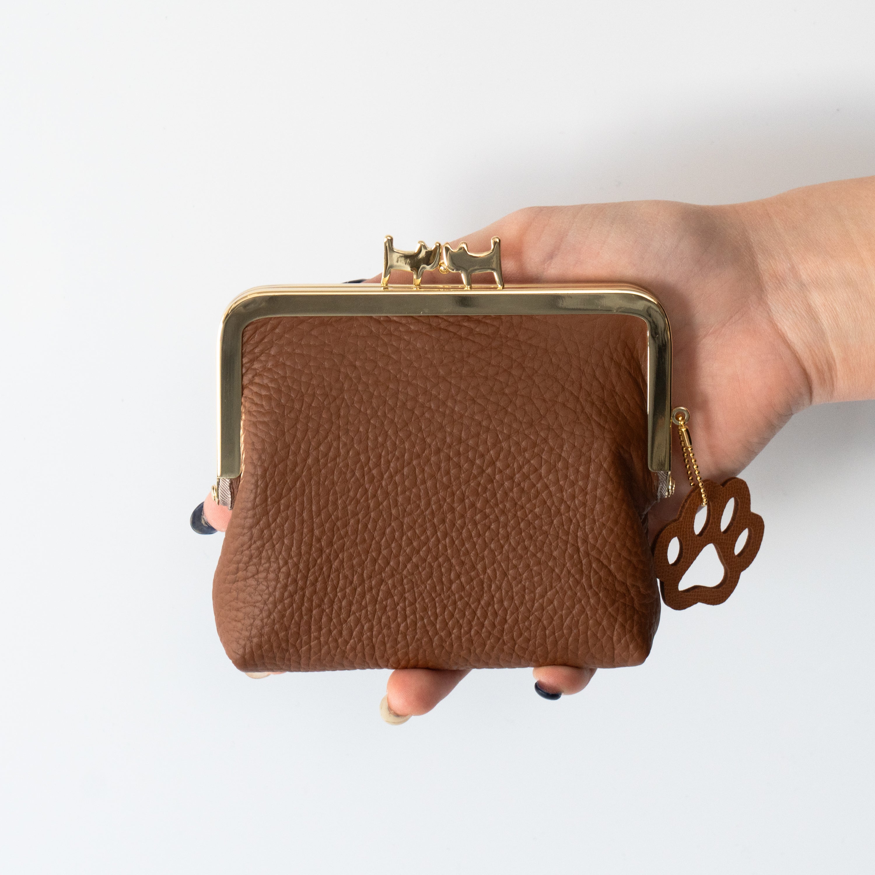 にゃまぐちウォレット　キュイール・マッシュ  / キャメル