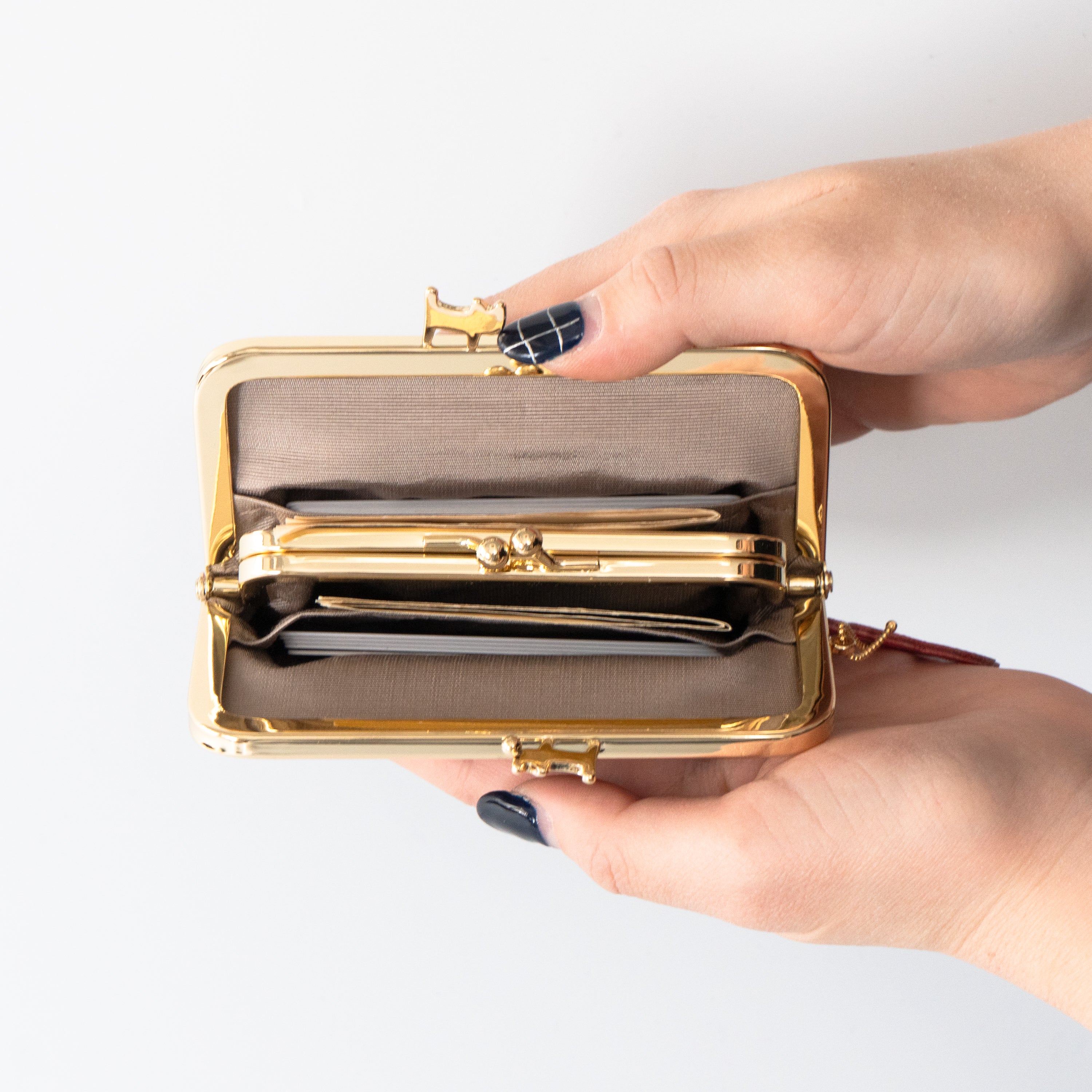 にゃまぐちウォレット　キュイール・マッシュ  / ボルドー