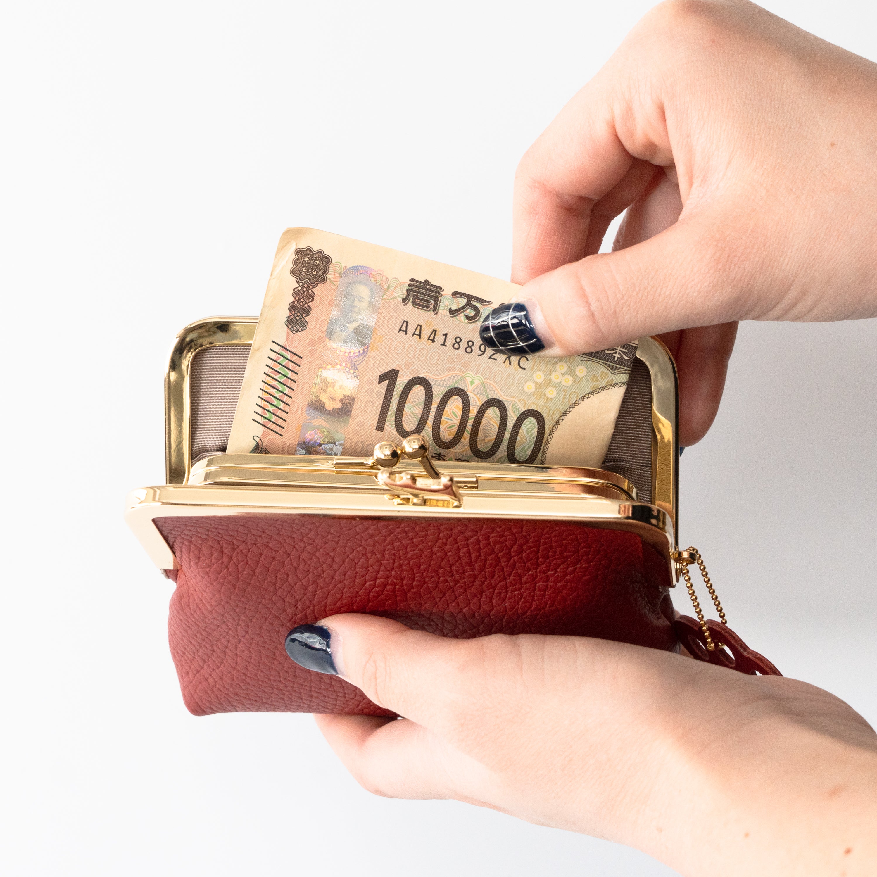 にゃまぐちウォレット　キュイール・マッシュ  / ボルドー