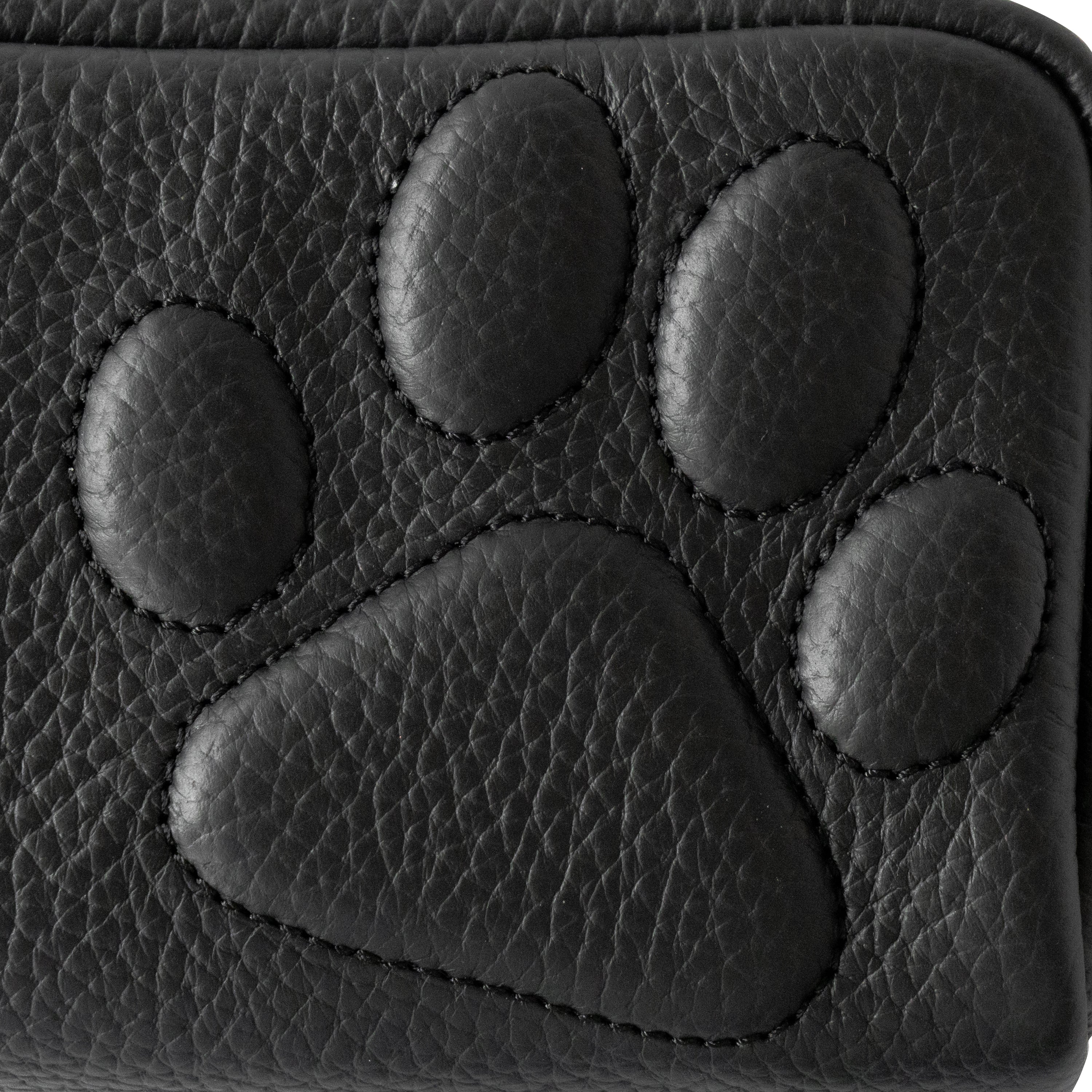 PAWキューブポーチ　キュイール・マッシュ /  ブラック