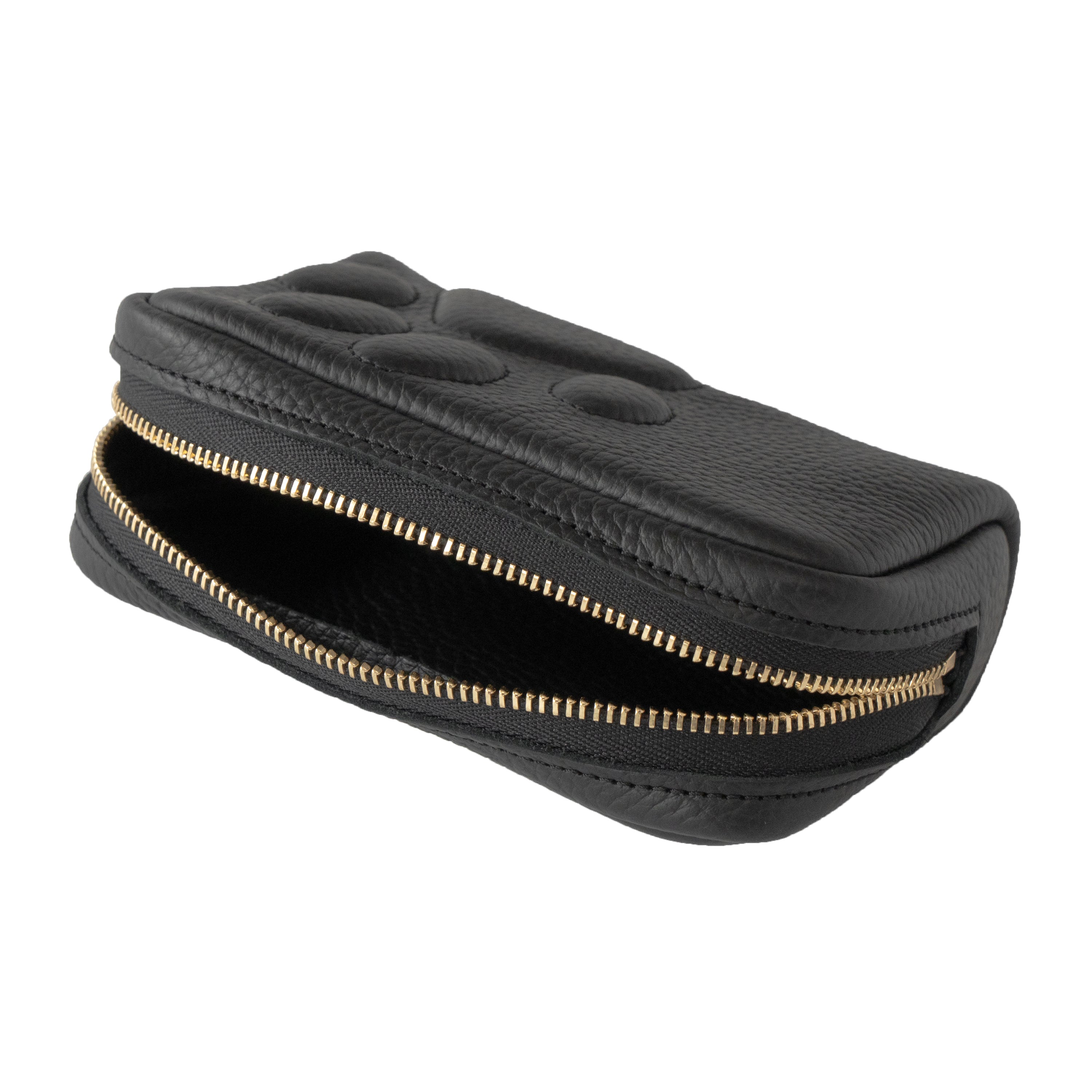 PAWキューブポーチ　キュイール・マッシュ /  ブラック