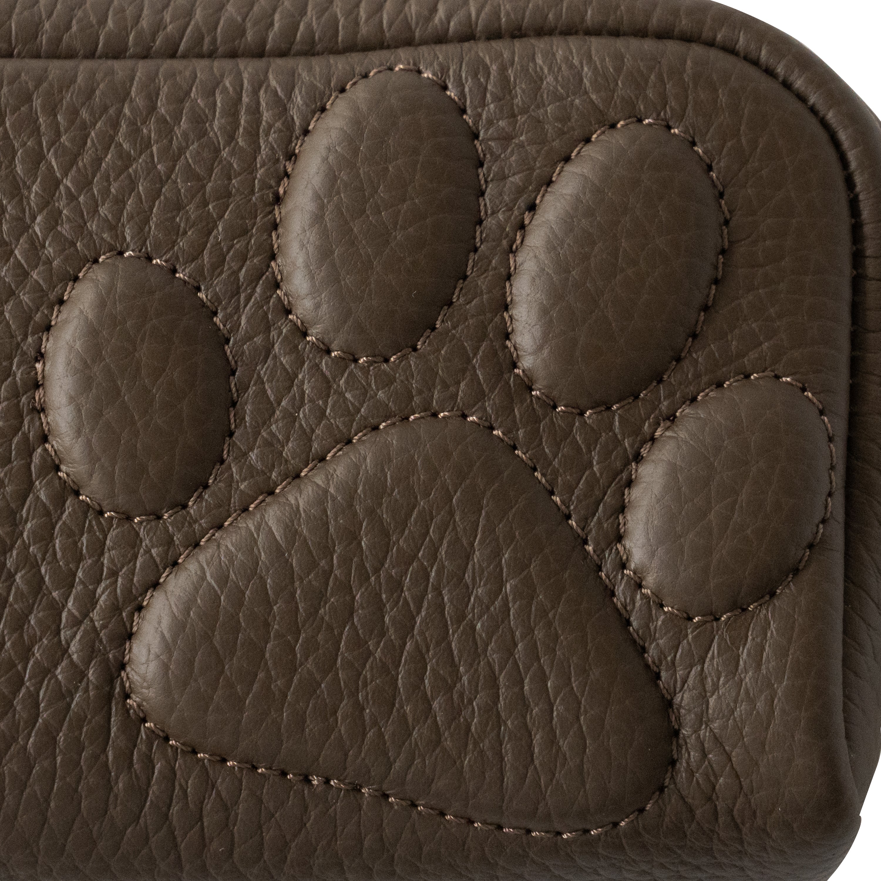 PAWキューブポーチ　キュイール・マッシュ /  チョコ