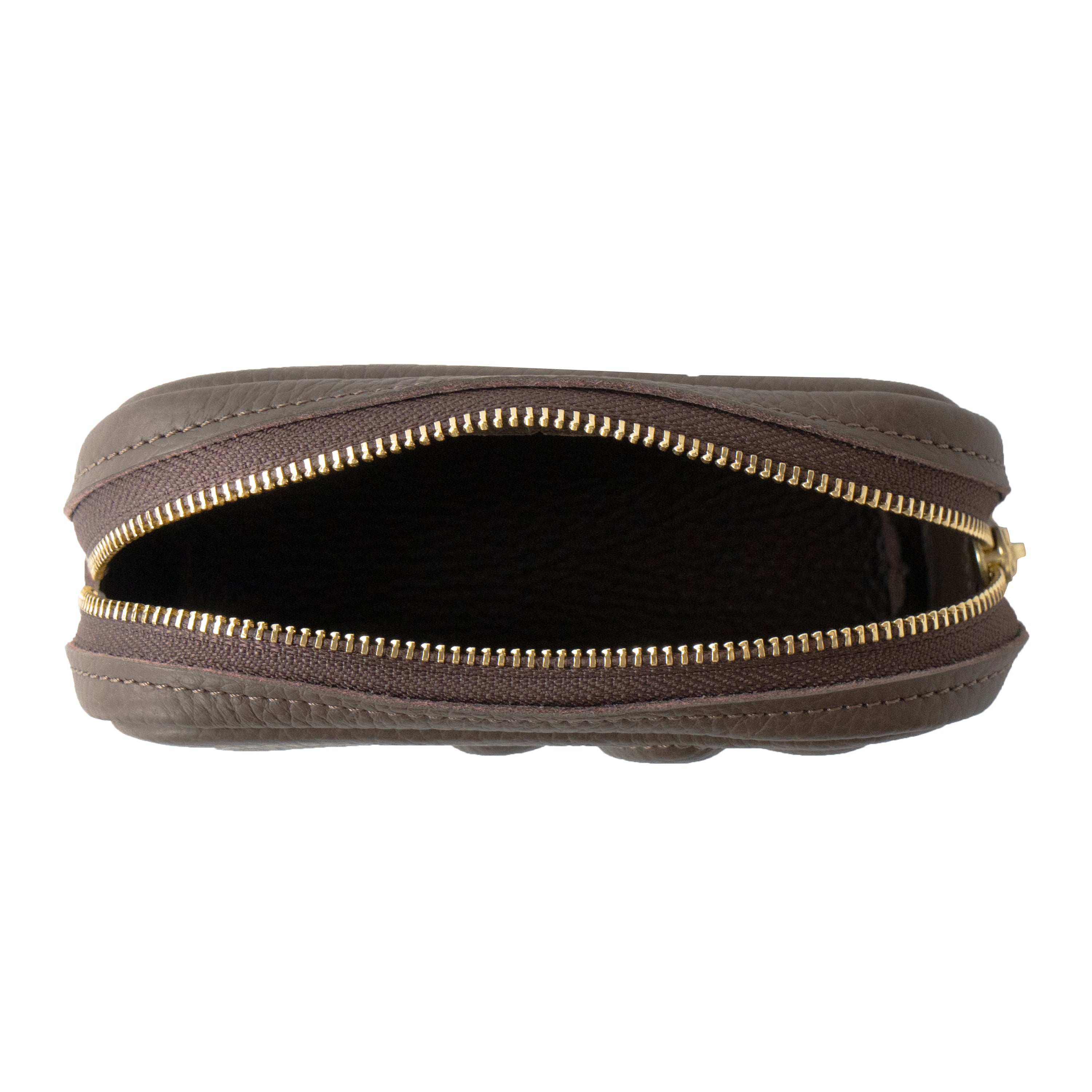 PAWキューブポーチ　キュイール・マッシュ /  チョコ