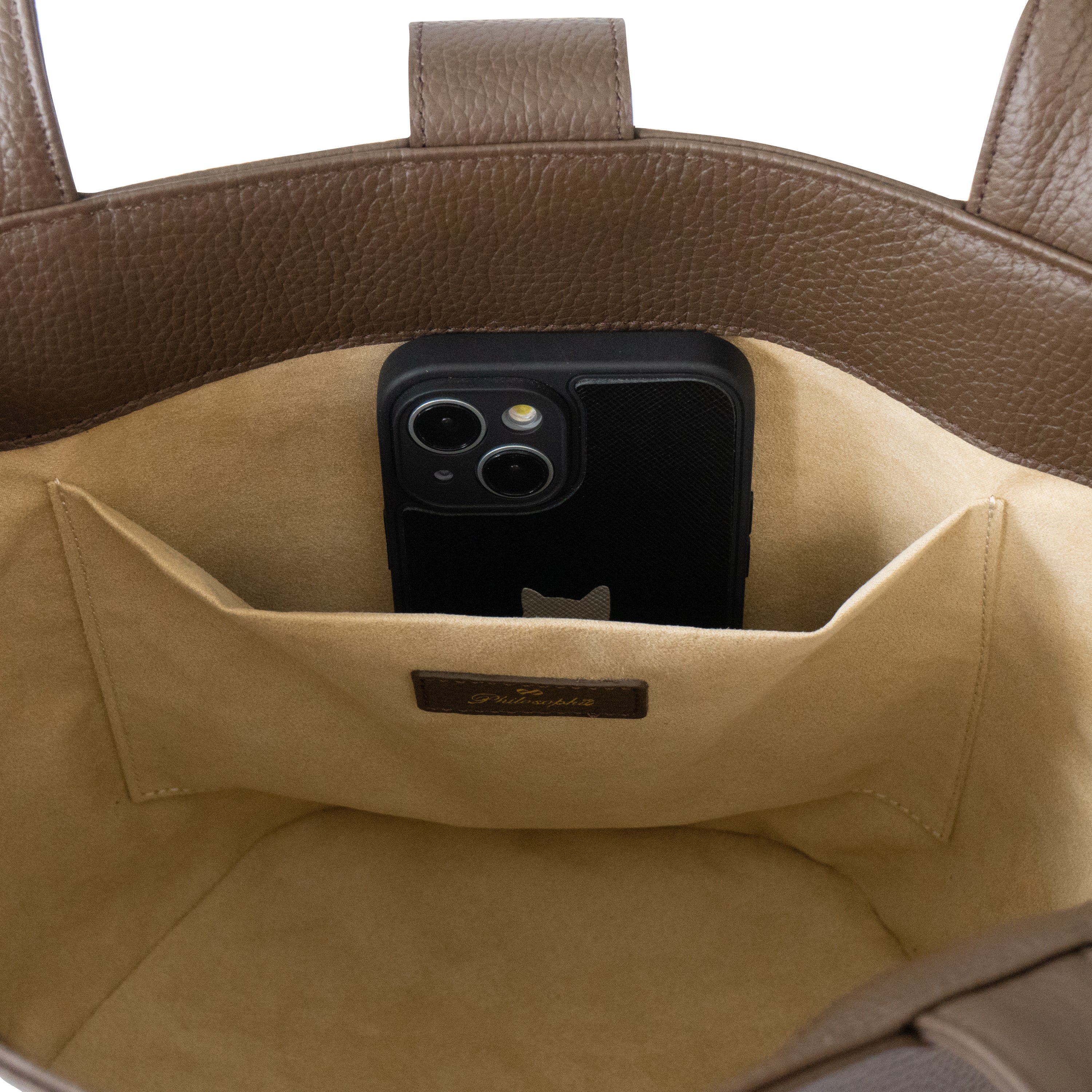 PAW Grande Cuir Mache Bucket Bag / Chocolate