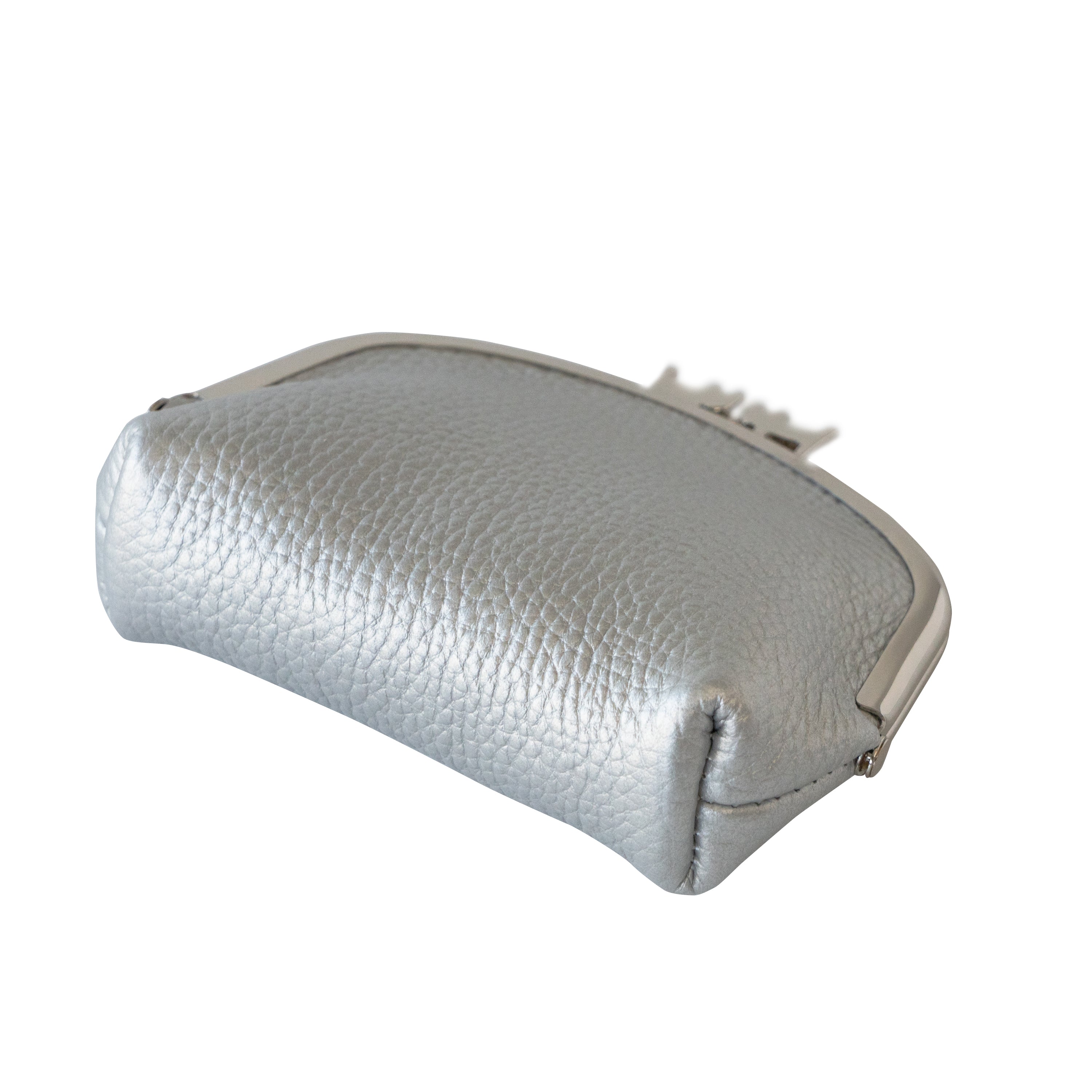 【期間限定：4/24(金)22:00〜26(日)】【受注生産】にゃまぐちポーチ   キュイール・マッシュ / シルバー