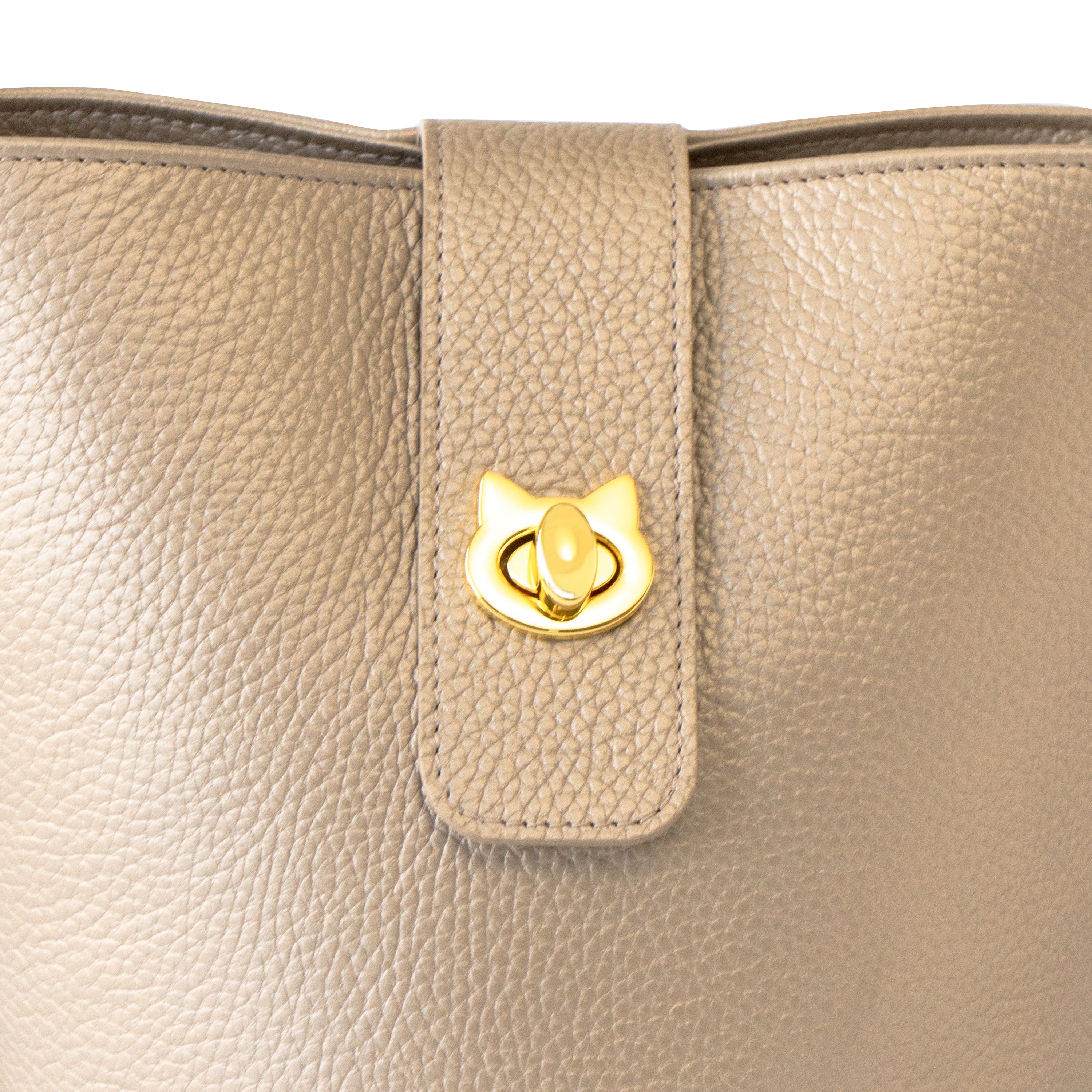 【期間限定：4/24(金)22:00〜26(日)】【受注生産】 ショルダーバッグ  PAW (パウ)   キュイール・マッシュ / シャンパンゴールド