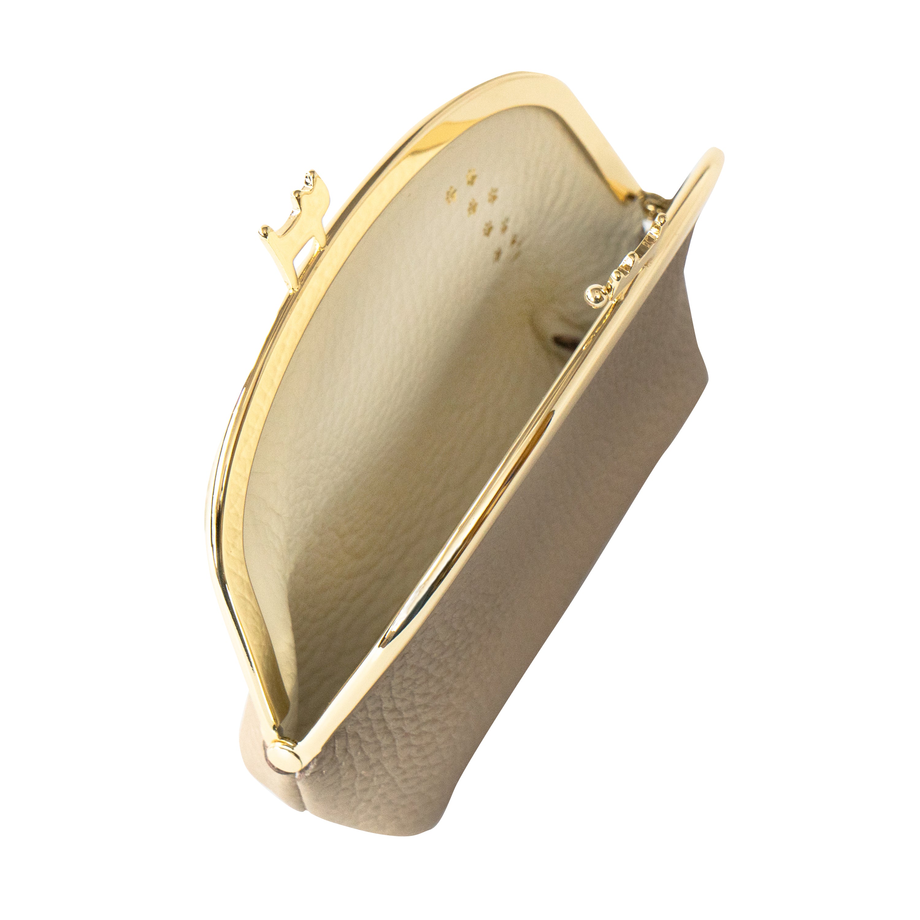 【期間限定：4/24(金)22:00〜26(日)】【受注生産】にゃまぐちポーチ   キュイール・マッシュ / シャンパンゴールド