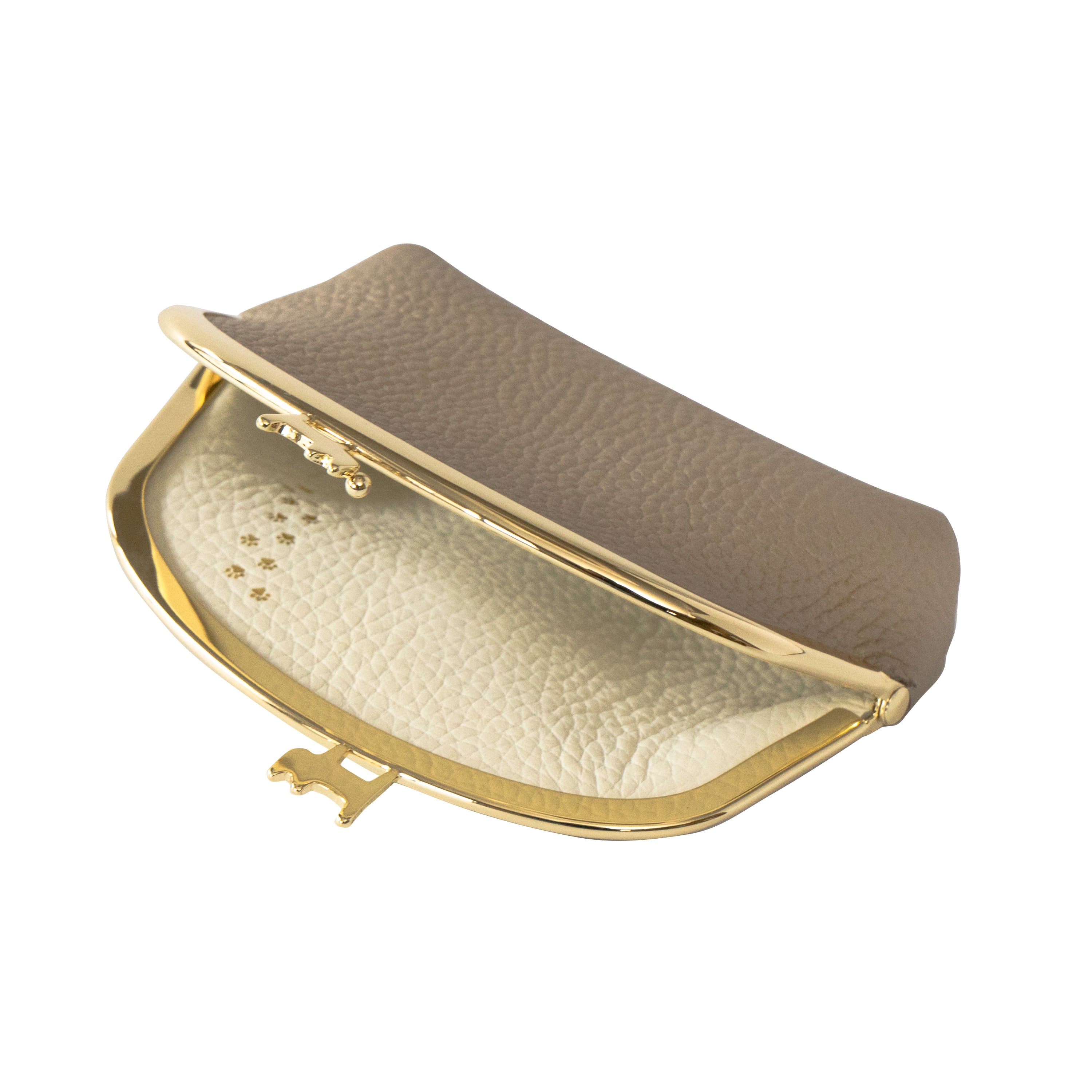 【期間限定：4/24(金)22:00〜26(日)】【受注生産】にゃまぐちポーチ   キュイール・マッシュ / シャンパンゴールド