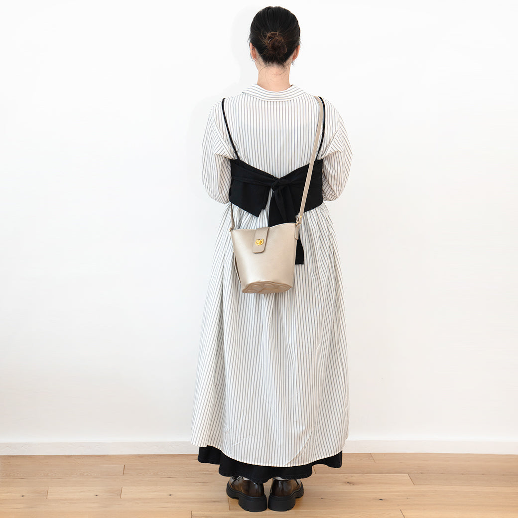 【期間限定：4/24(金)22:00〜26(日)】【受注生産】 ショルダーバッグ  PAW (パウ)   キュイール・マッシュ / シャンパンゴールド