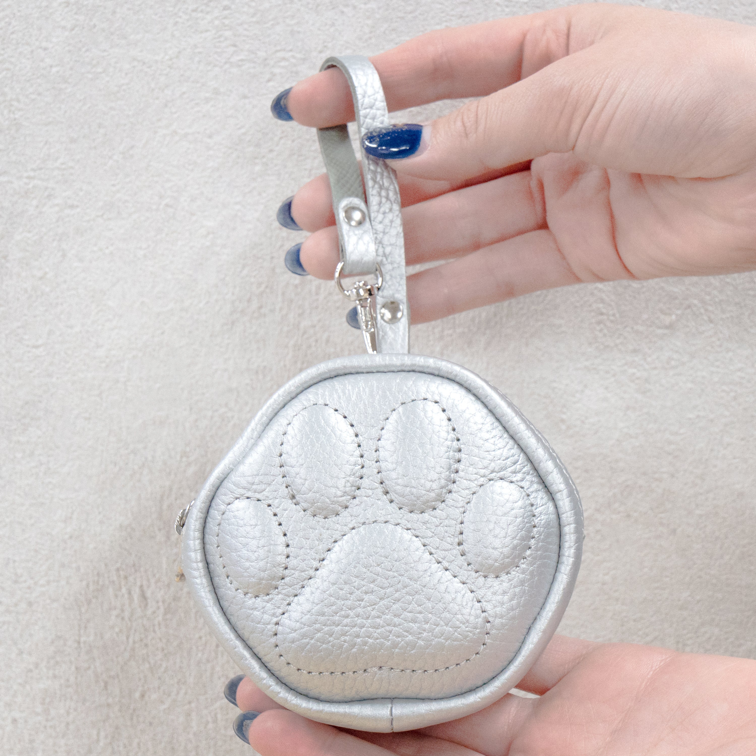 PAW Charm Pouch Cuir Mash / Silver