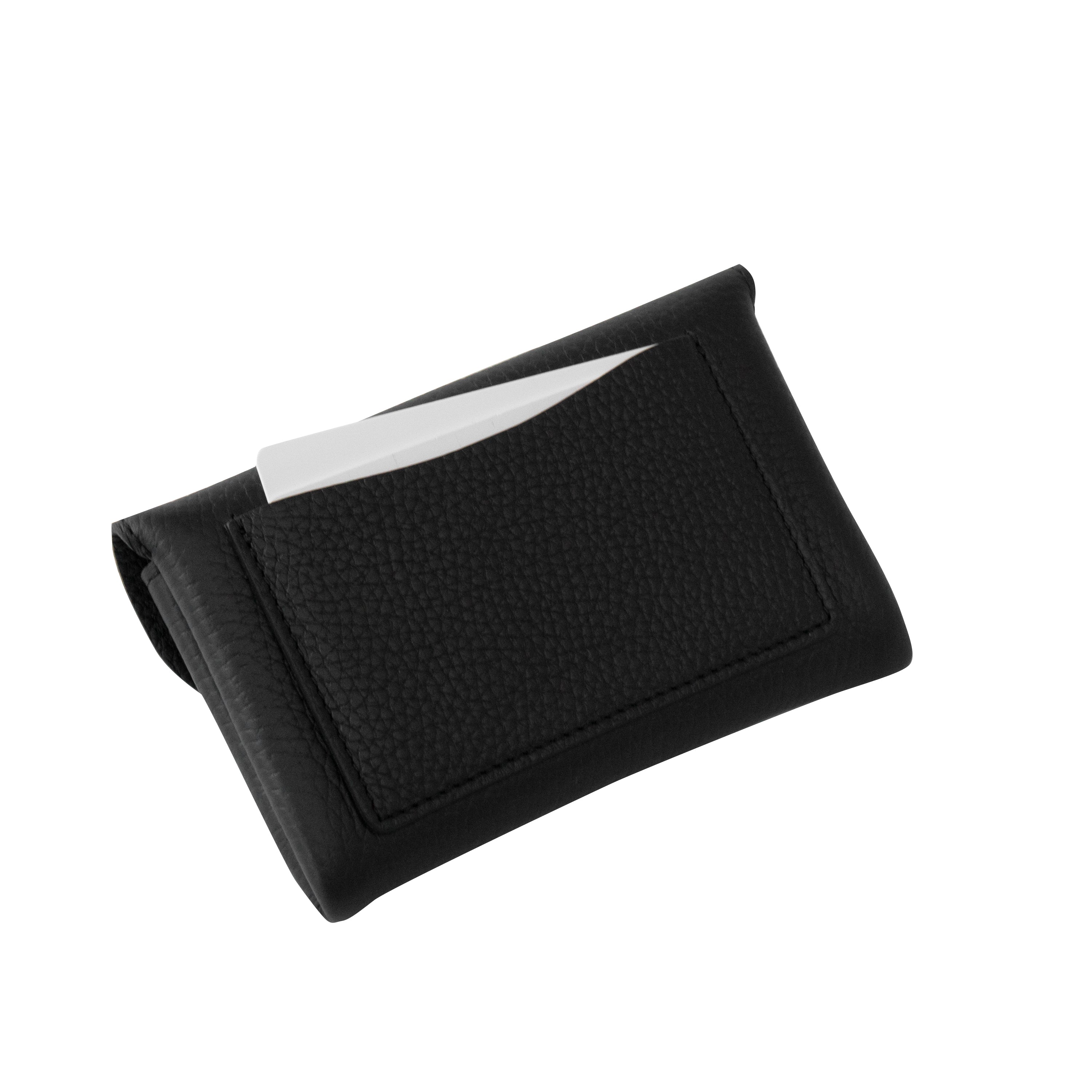 Frunya Medium Flap Wallet in Cuir Mache / Black [Choose your hardware]