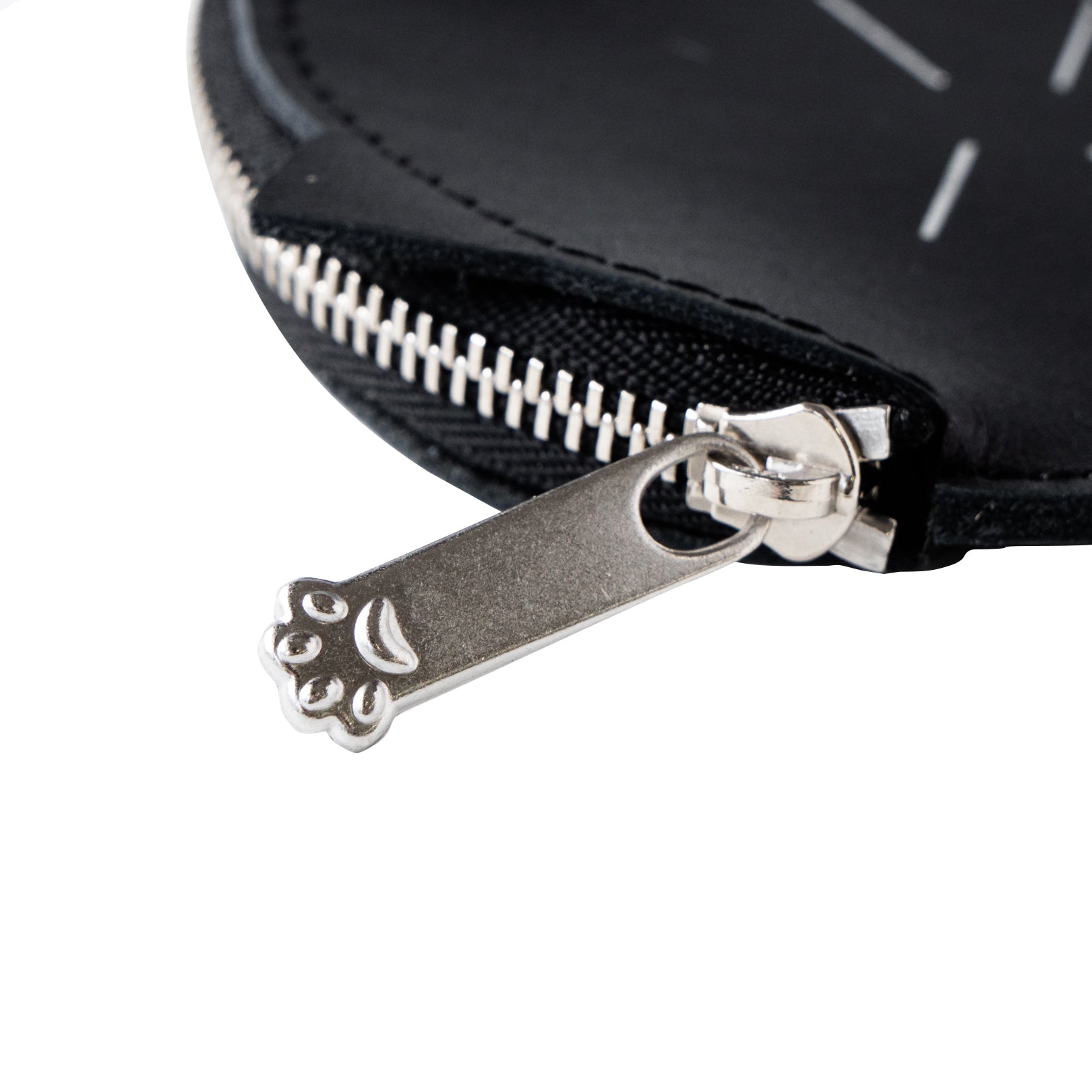 [Limited sale on Thursday, May 22nd] Tomcat cat face coin case in kid leather / black