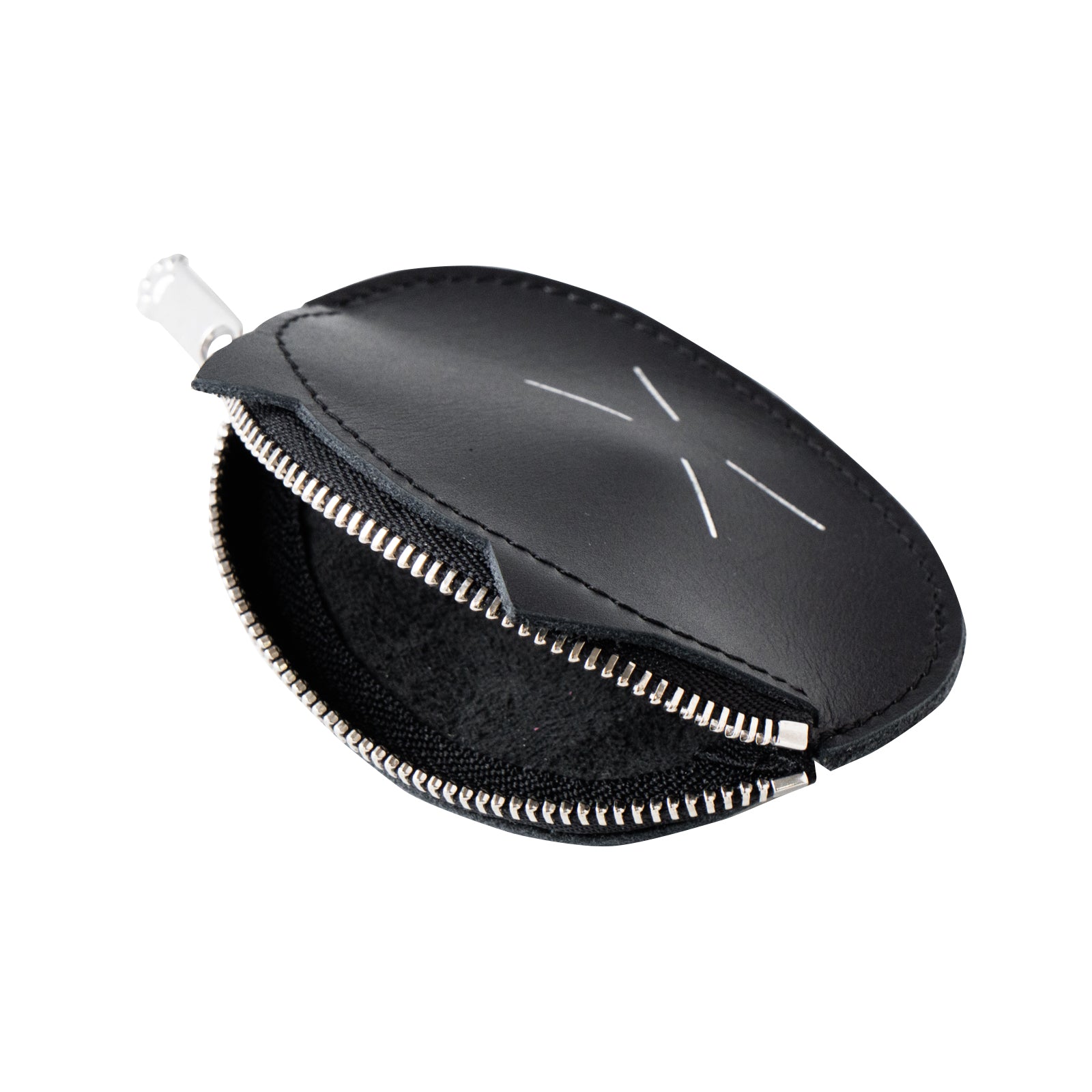 [Limited sale on Thursday, May 22nd] Tomcat cat face coin case in kid leather / black