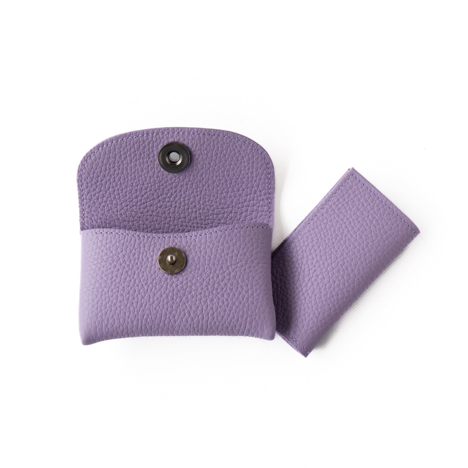 [Year-end Thanksgiving Sale] Flap Wallet Fleur Mini Cuir Mache / Lavender