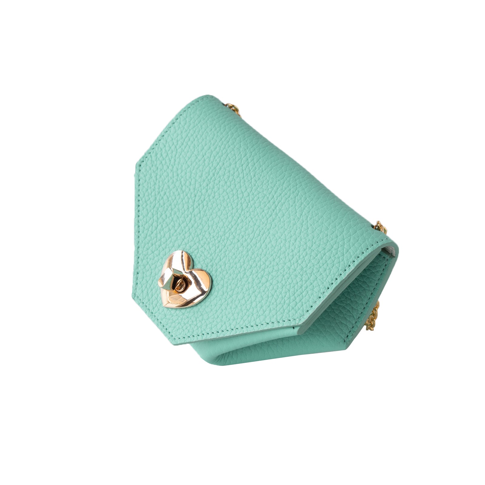 [Backside color customization available from 6/21 (Fri) to 6/30 (Sun)] Heart 2WAY pouch in Taurillon Clemence/Tiffany Blue