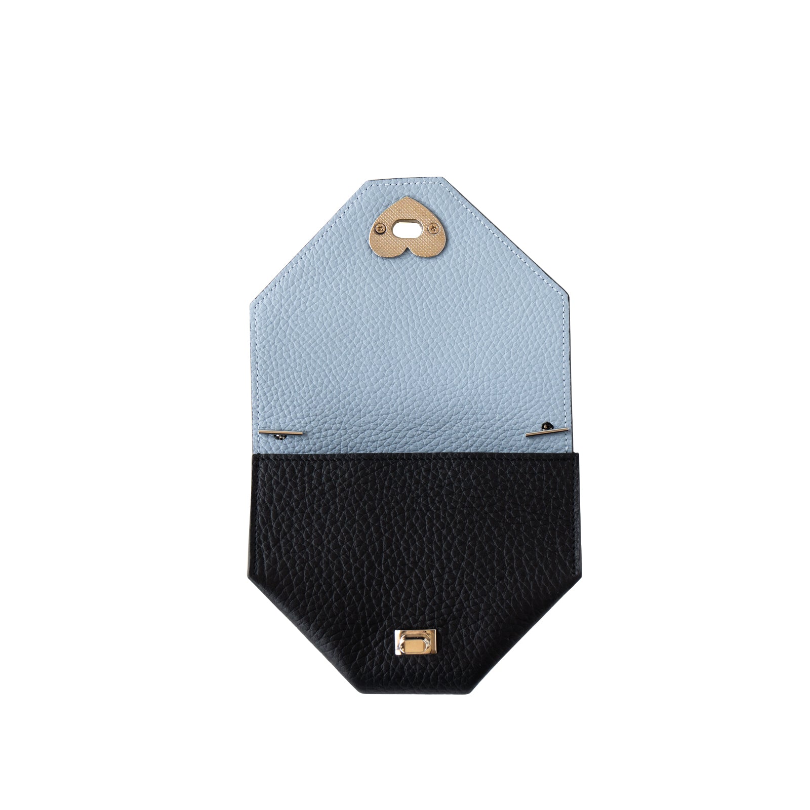 [Backside color customization available from 6/21 (Fri) to 6/30 (Sun)] Heart 2WAY pouch in Taurillon Clemence / Black