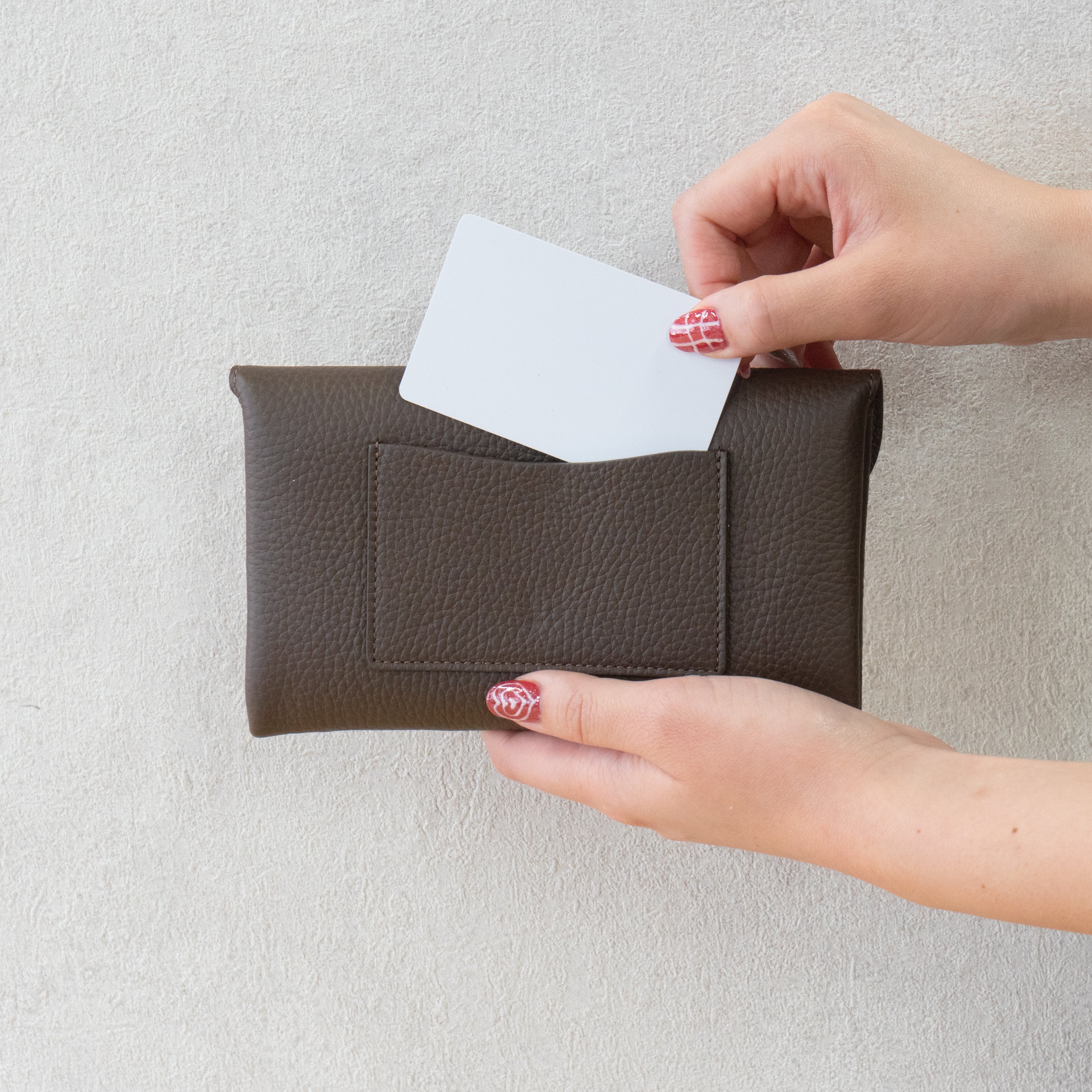 Flap Wallet Furnya Long Cuir Mache / Chocolate 