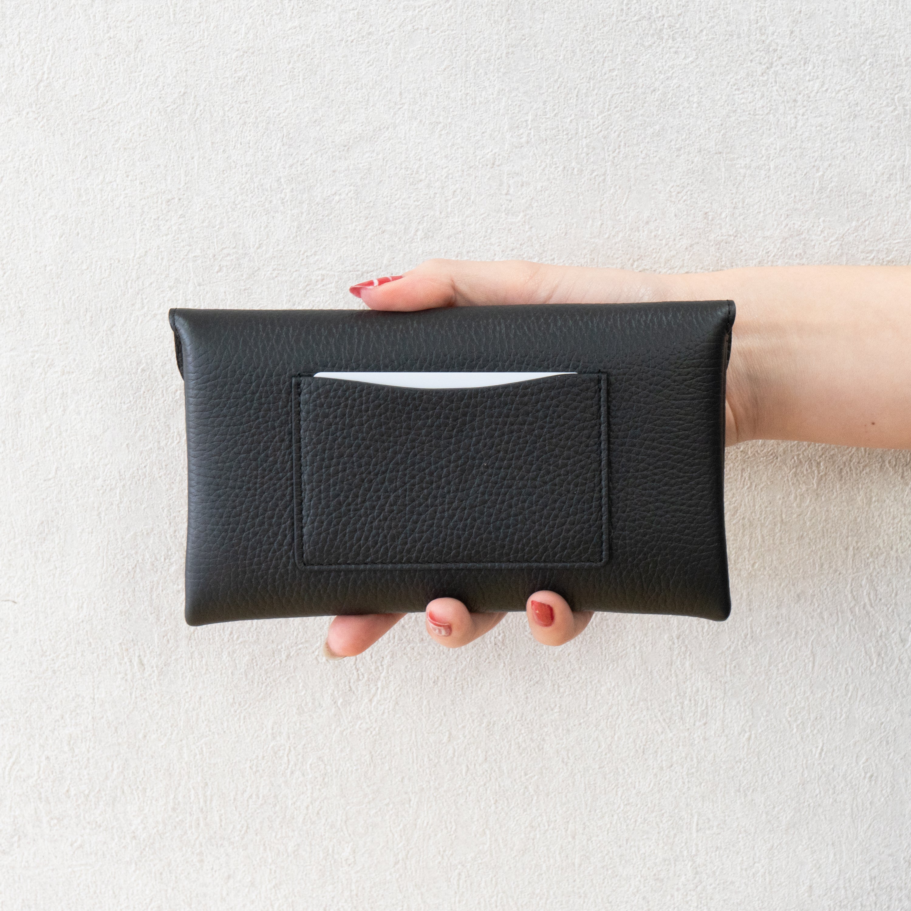 Frunya Long Flap Wallet in Cuir Mache / Black [Choose your hardware] 
