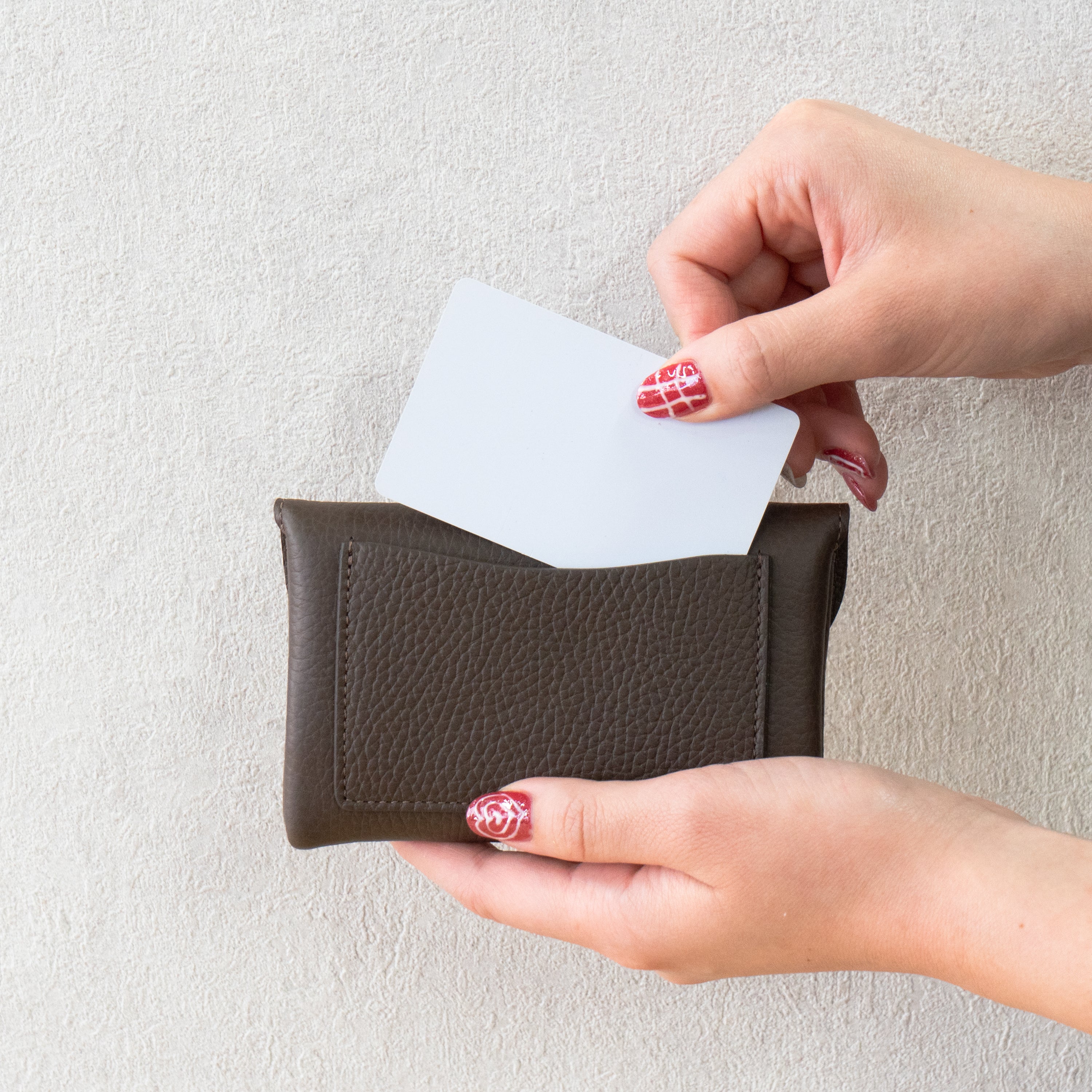 Flap Wallet Frunya Medium Cuir Mache / Chocolate